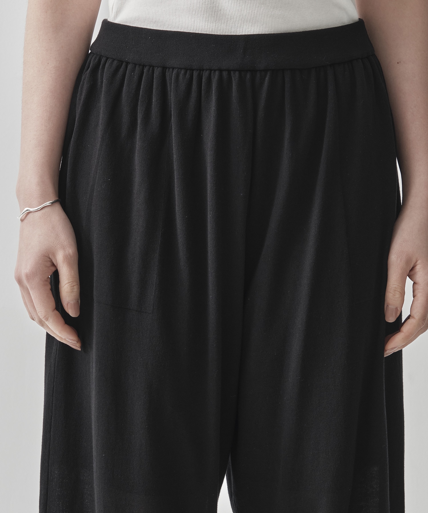 HIGH TWIST COTTON WIDE EASY PANTS ATON