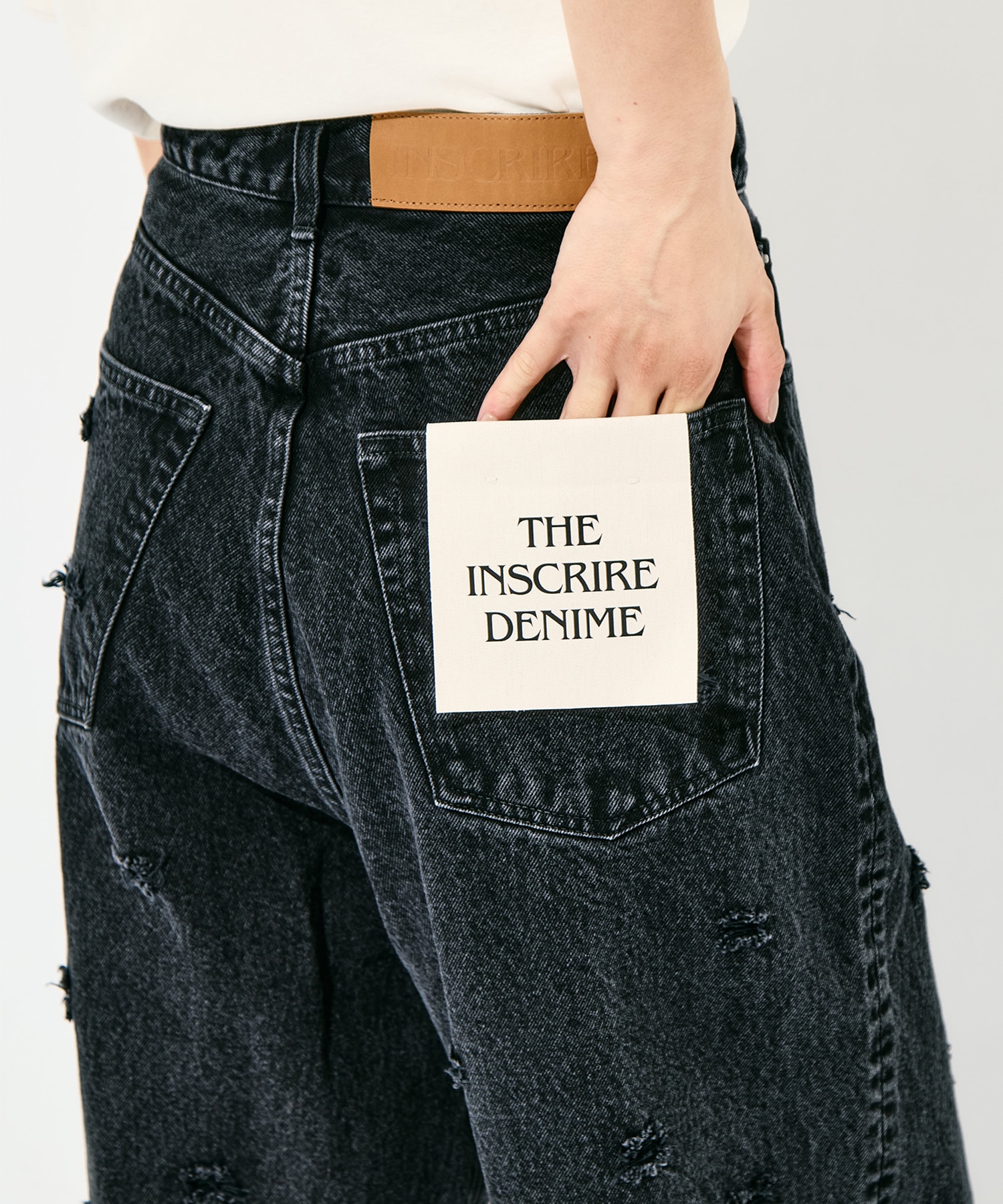 Dot Hole Denim Pants INSCRIRE