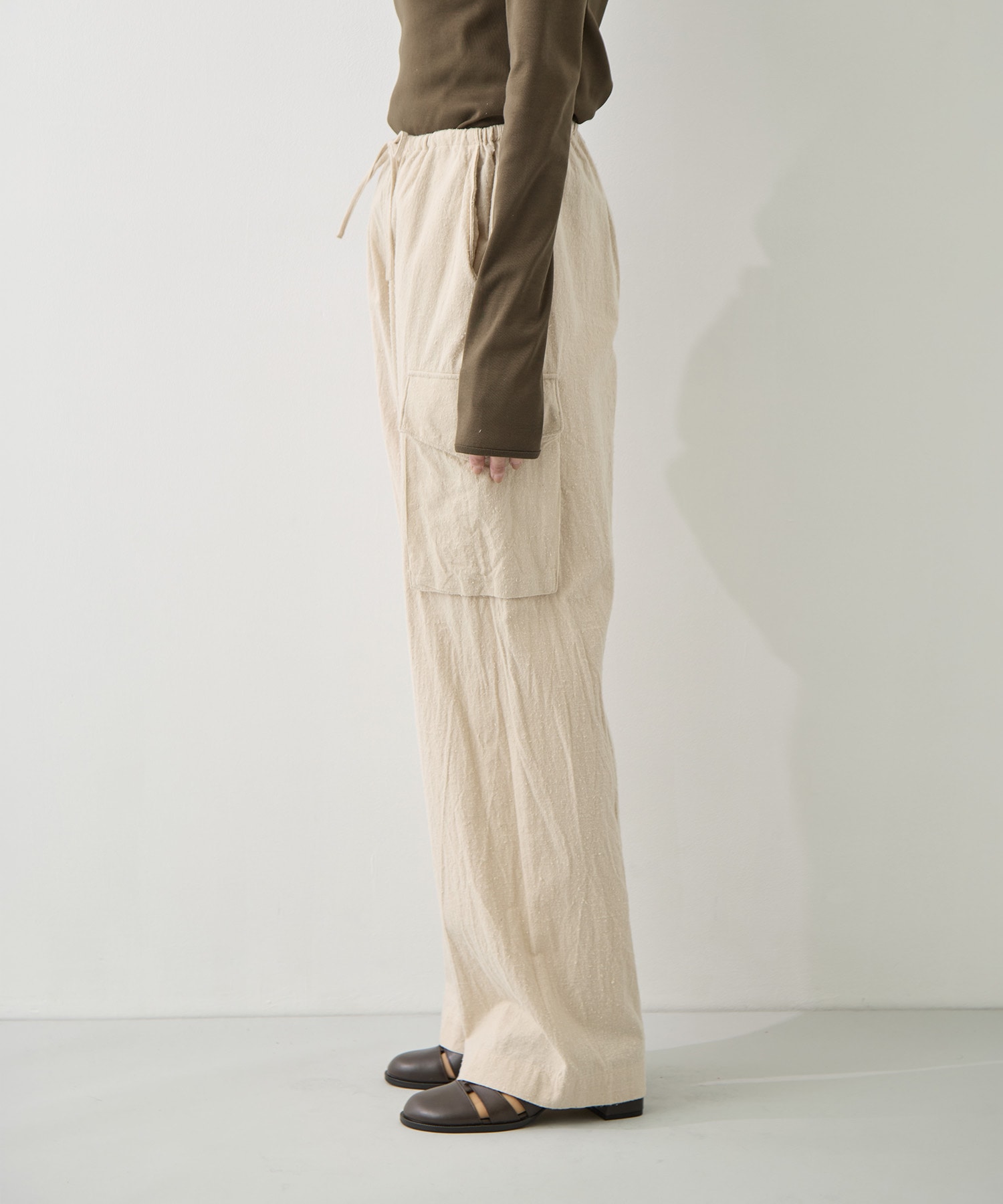 Silk/Cotton Nep Side Seamless 4P Pants blurhms