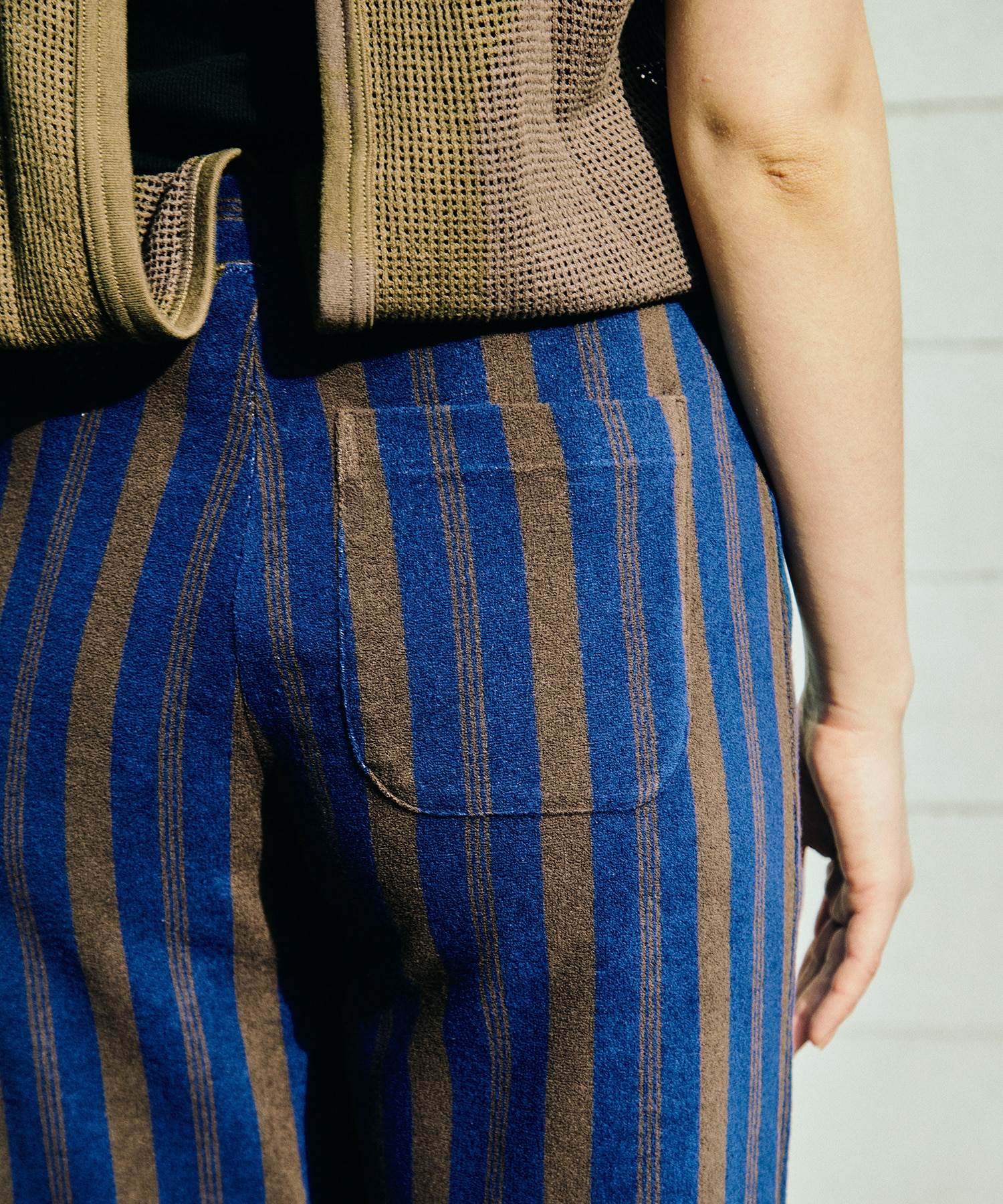 Pile  Border Relaxed Wide Pants PHEENY