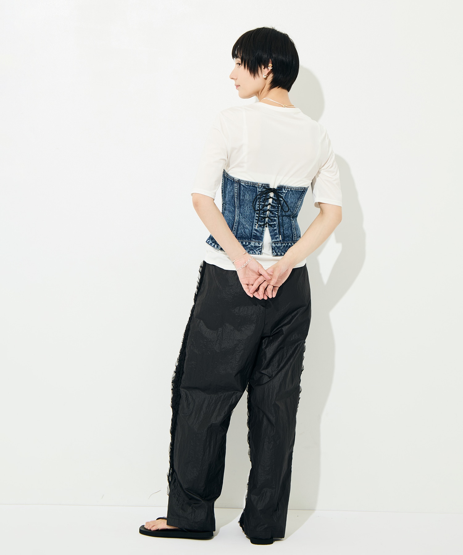 RUFFLE CHIFFON PANTS muller of yoshiokubo
