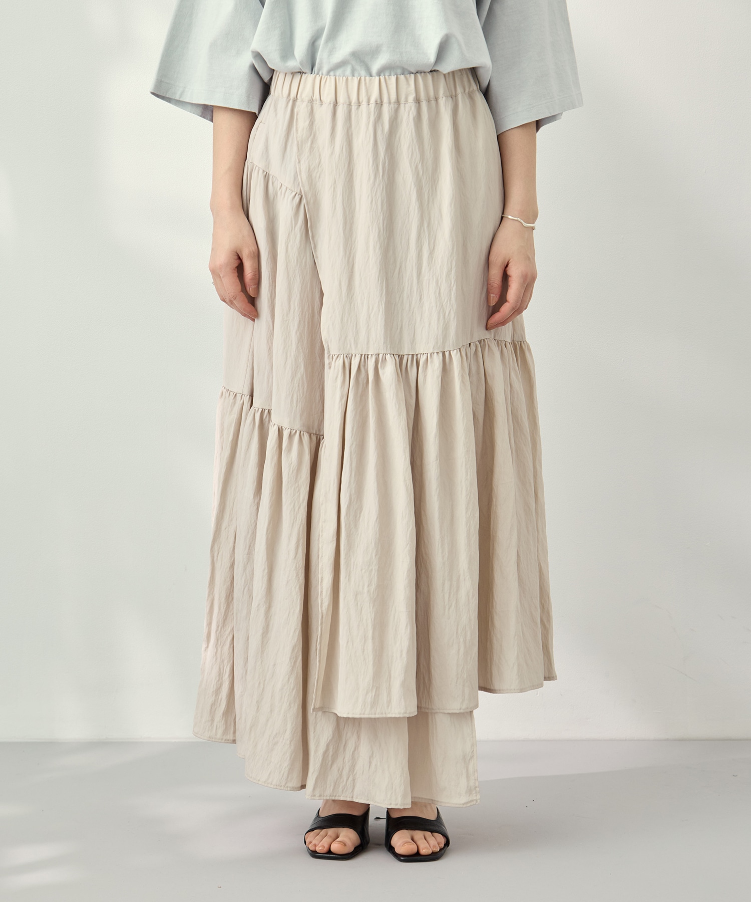 Viscose washer gather skirt 08sircus