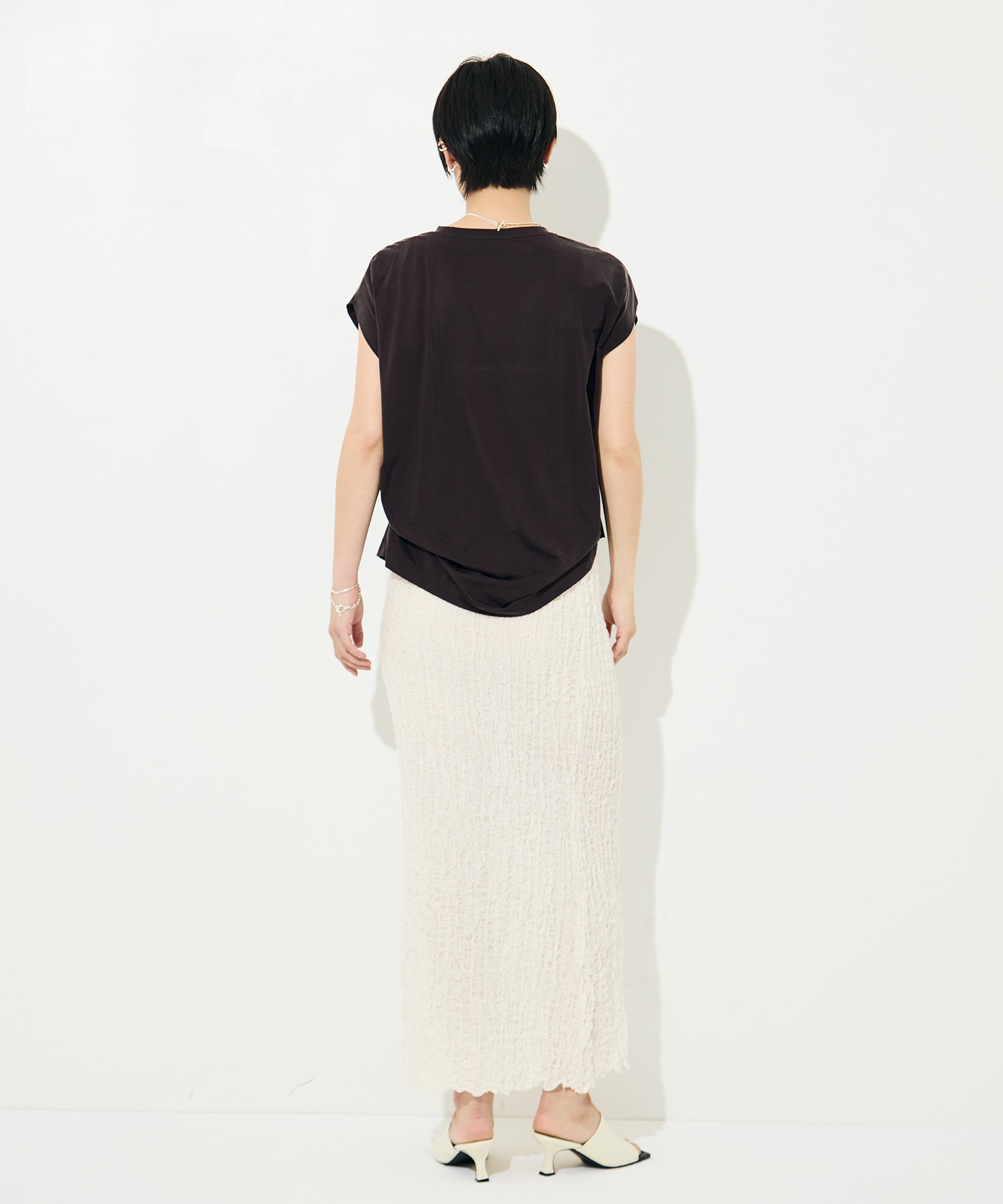 Shrink Lace Frill Skirt PHEENY
