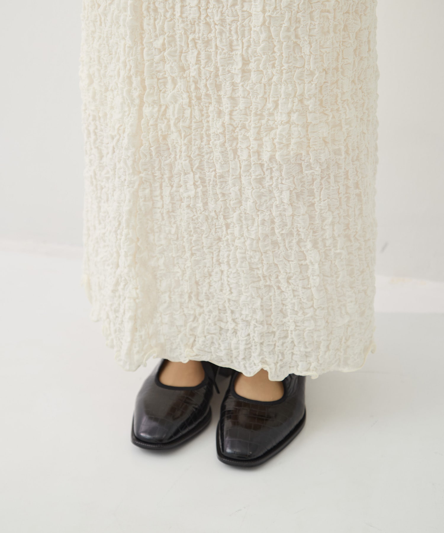 Shrink Lace Frill Skirt PHEENY