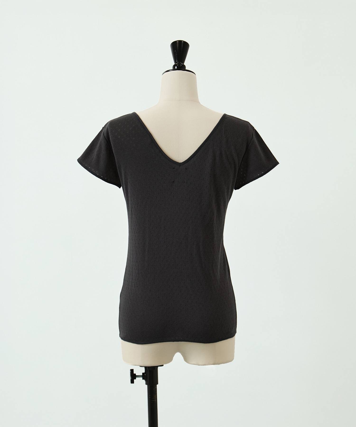 Cotton Silk Double V Neck Cap Sleeve T GOOD PEOPLE GOOD STITCHING GOOD PRODUCT