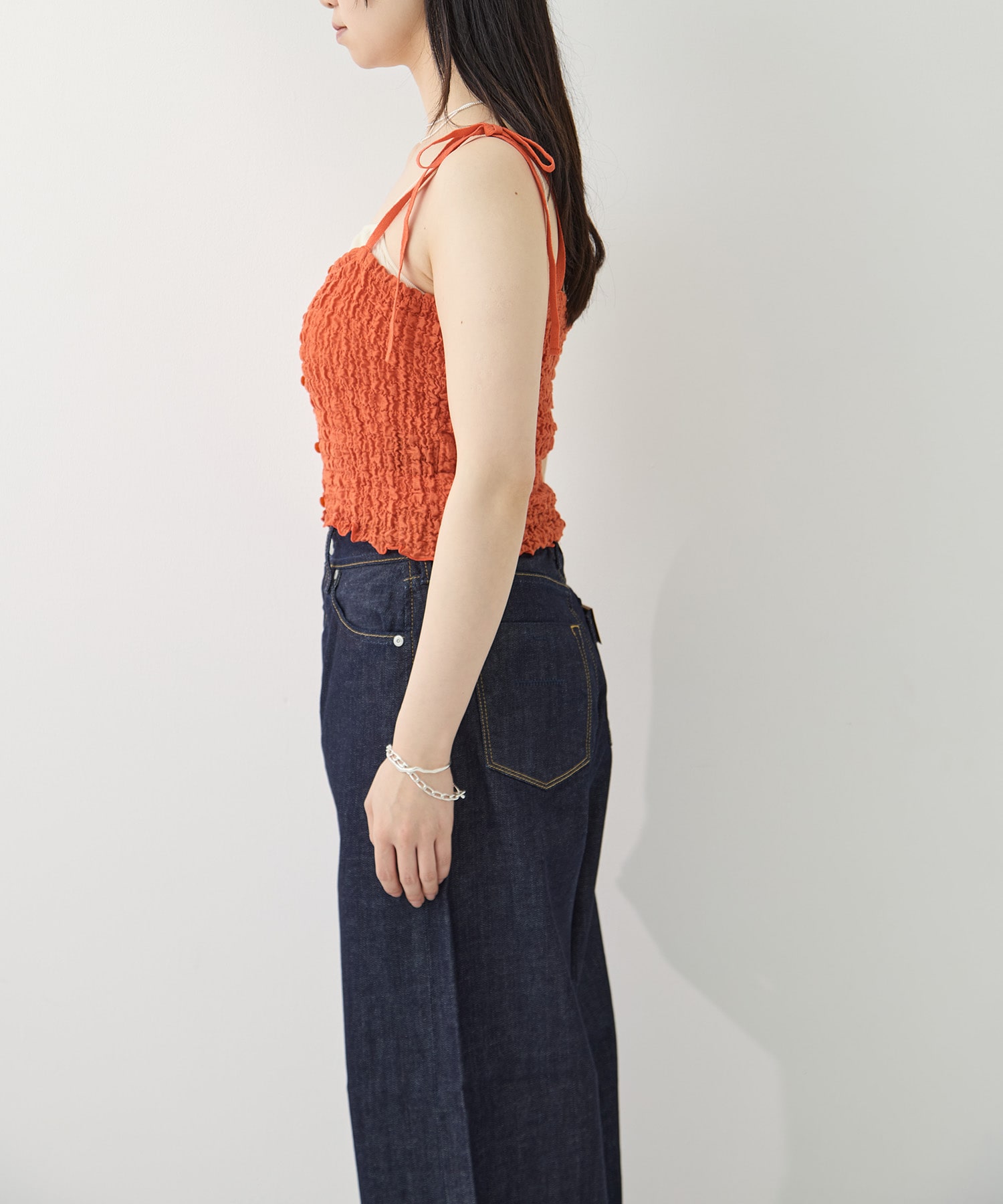 Shrink Lace Frill Camisole PHEENY