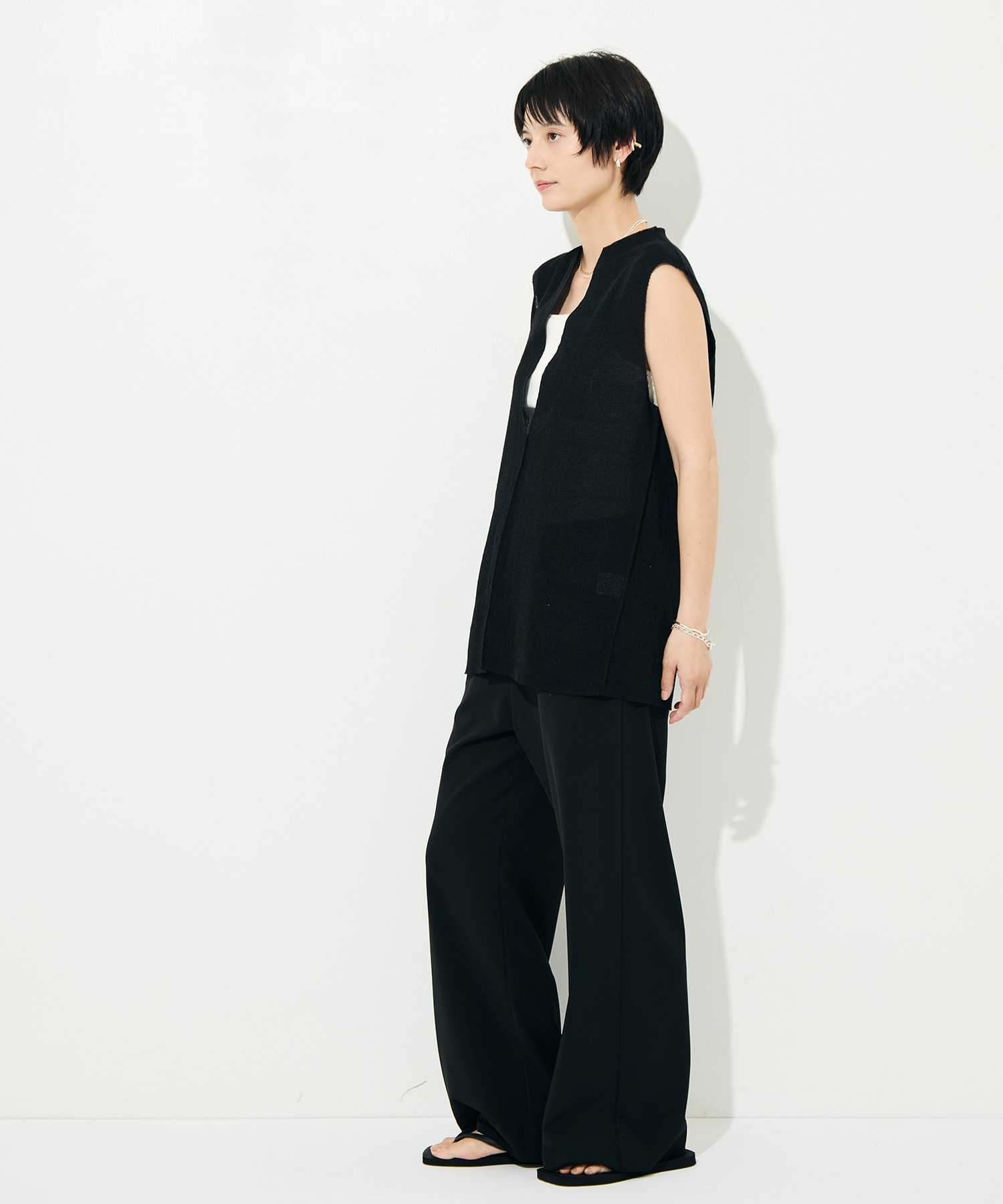 Dry Sheer Milano Knit vest WRAPINKNOT