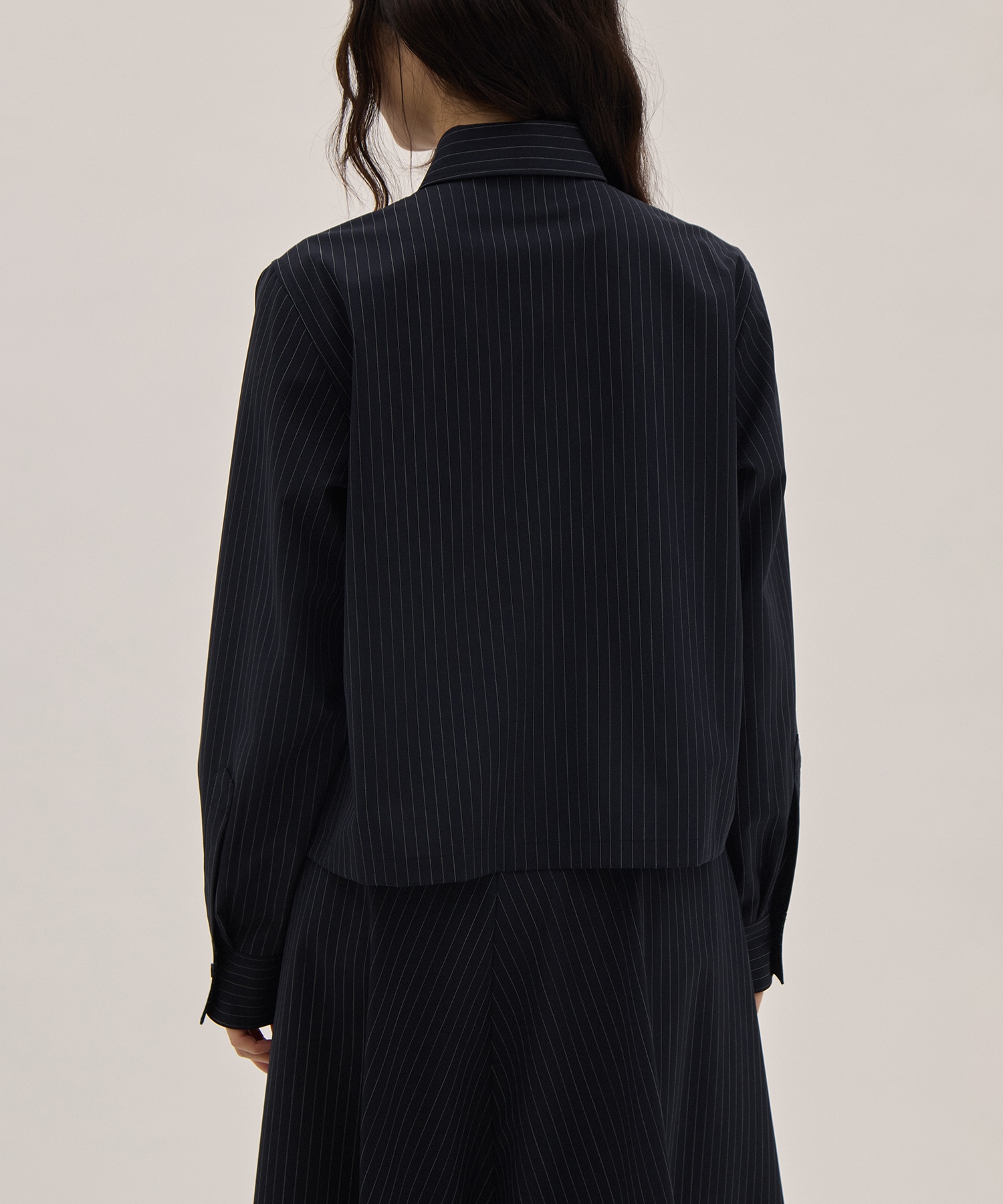 Wool stripe short shirt 08sircus