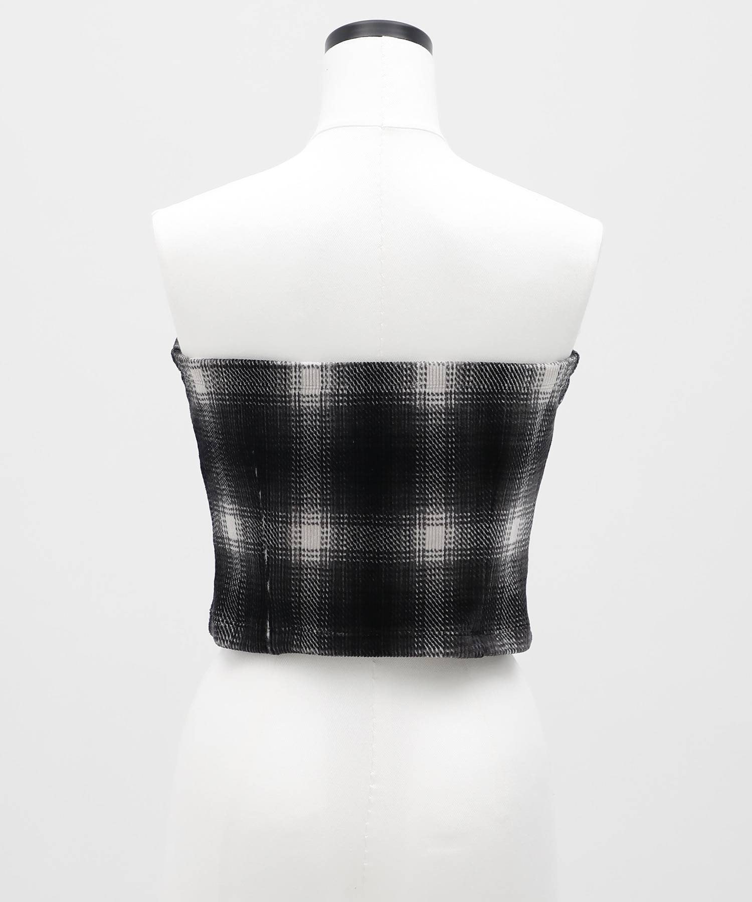 Ombre Check Stretch Corduroy Bustier PHEENY