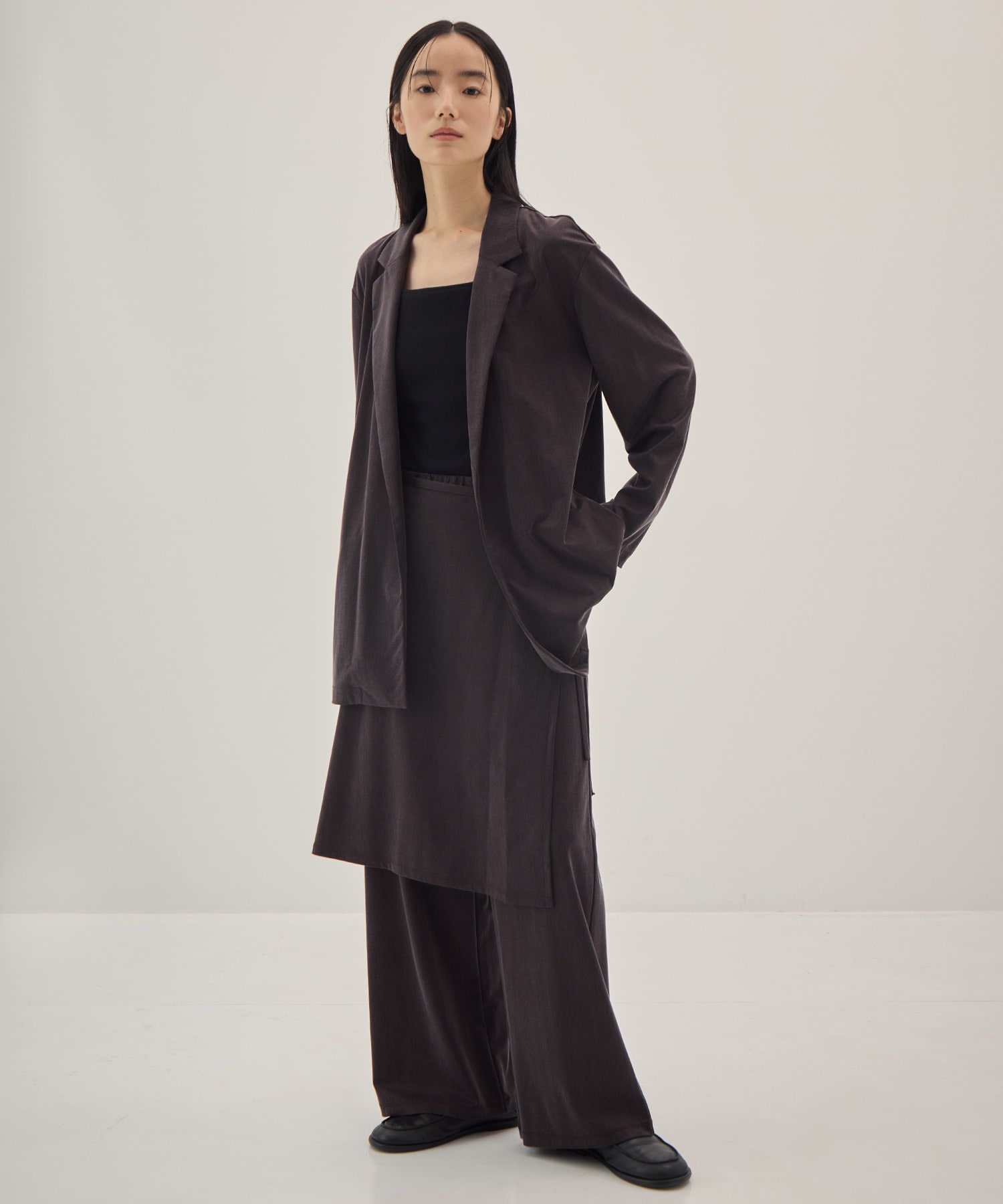 Peach Saten Layered Apron Pants PHEENY