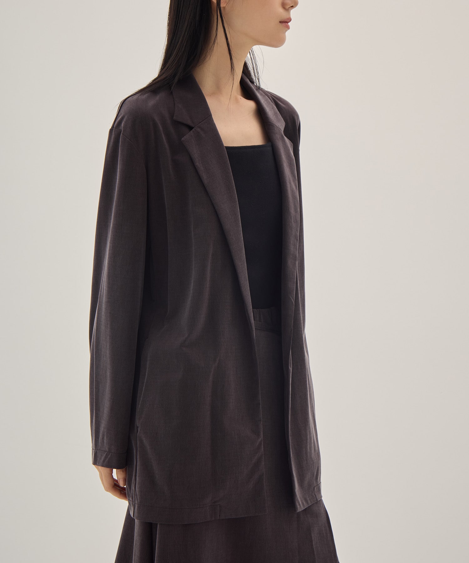 Peach Saten Shirt Jacket PHEENY