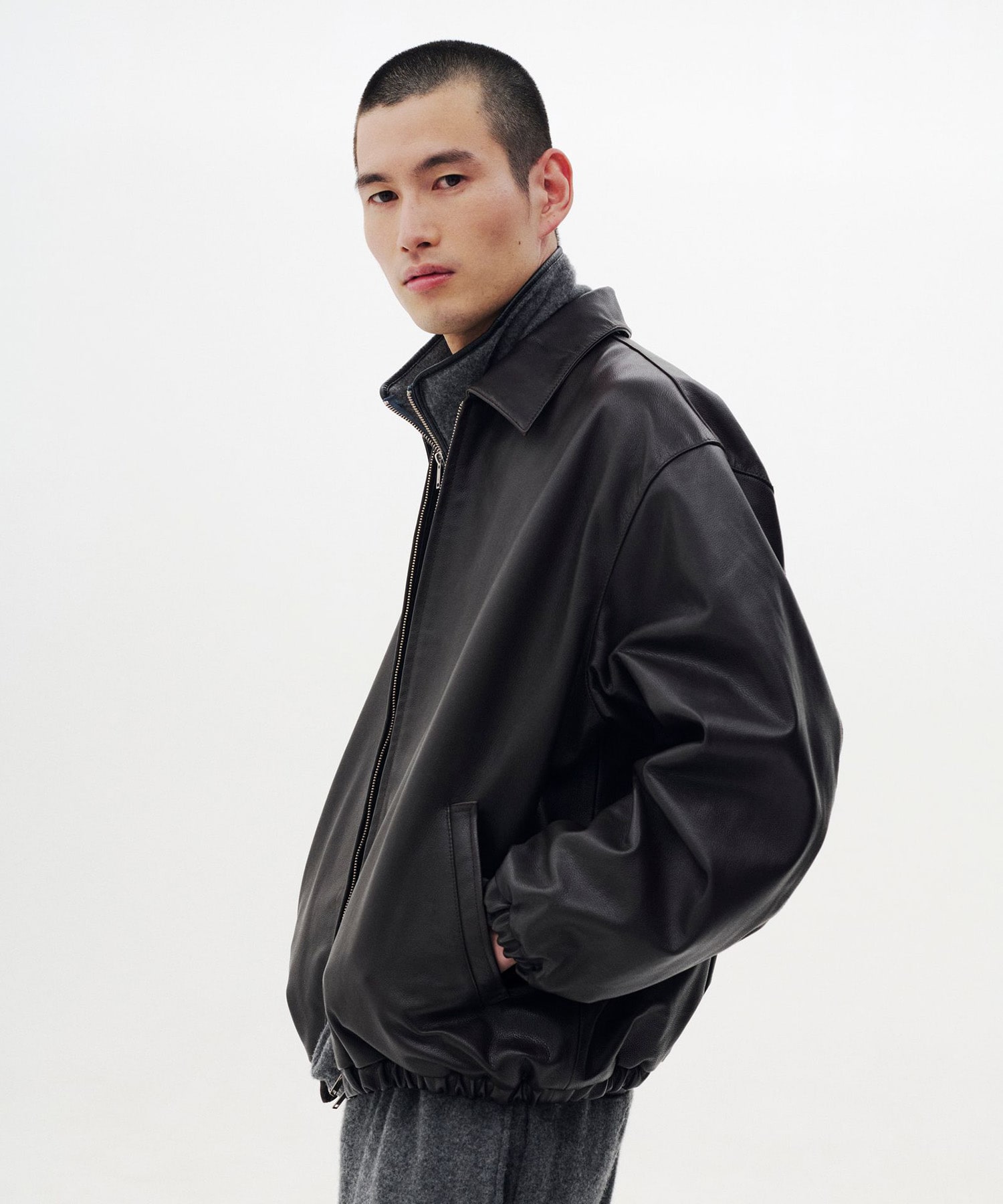 Calf Leather Sports Jacket YOKE