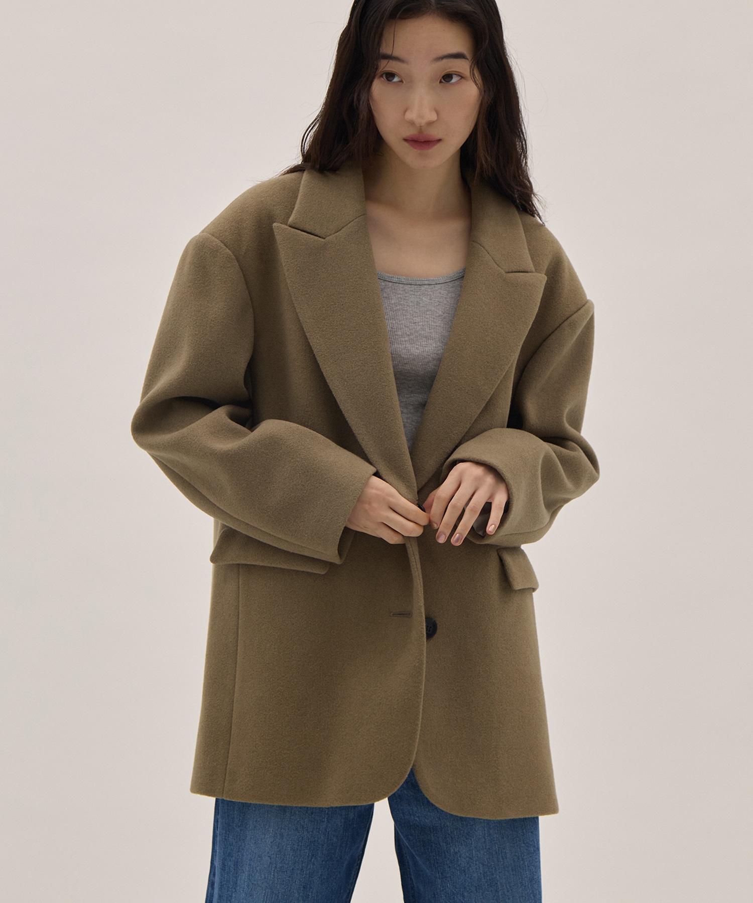 Needle rever stretch Jacket Coat PHEENY