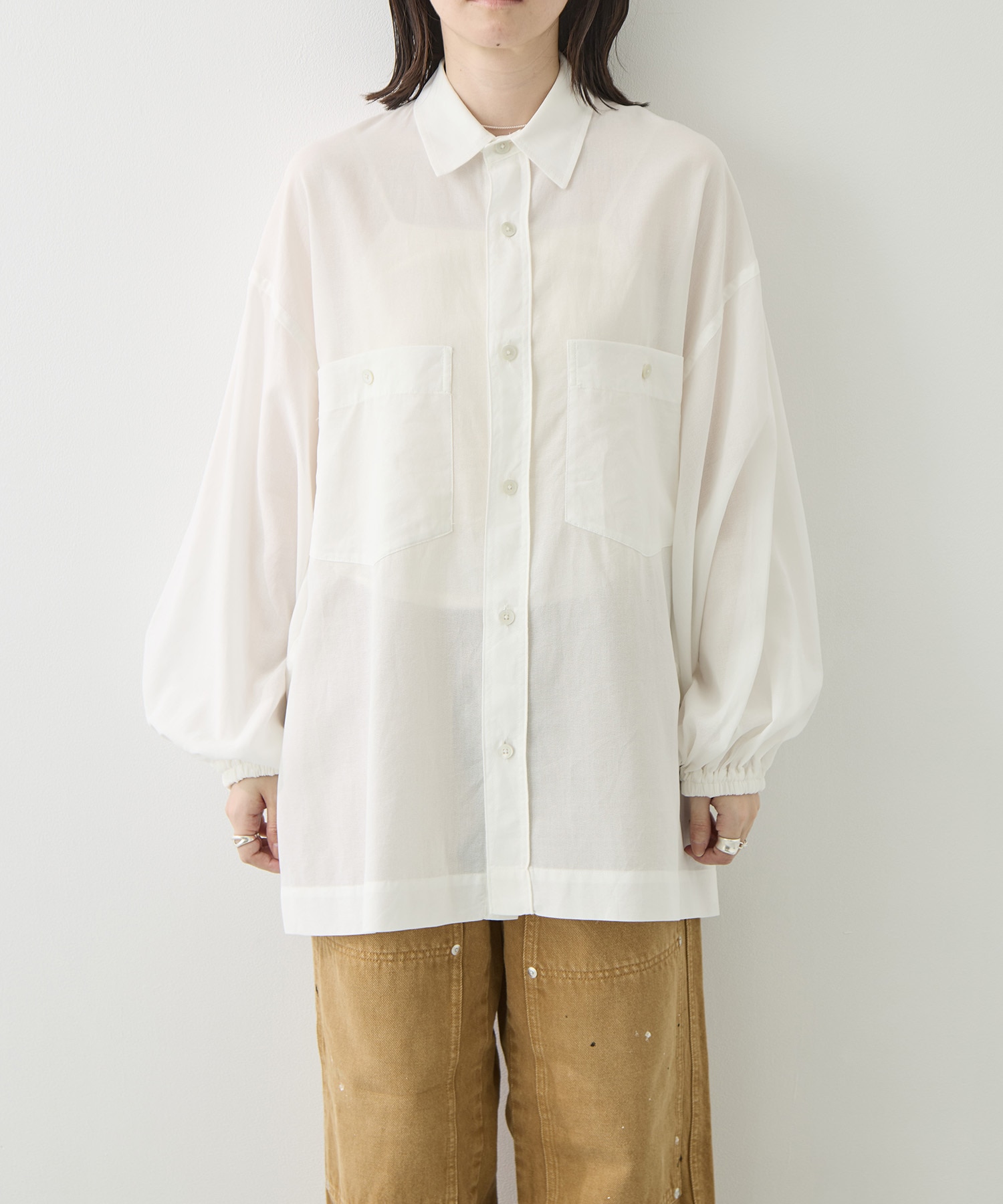 COTTON GEORGETTE OVER SHIRTS TOURNON.