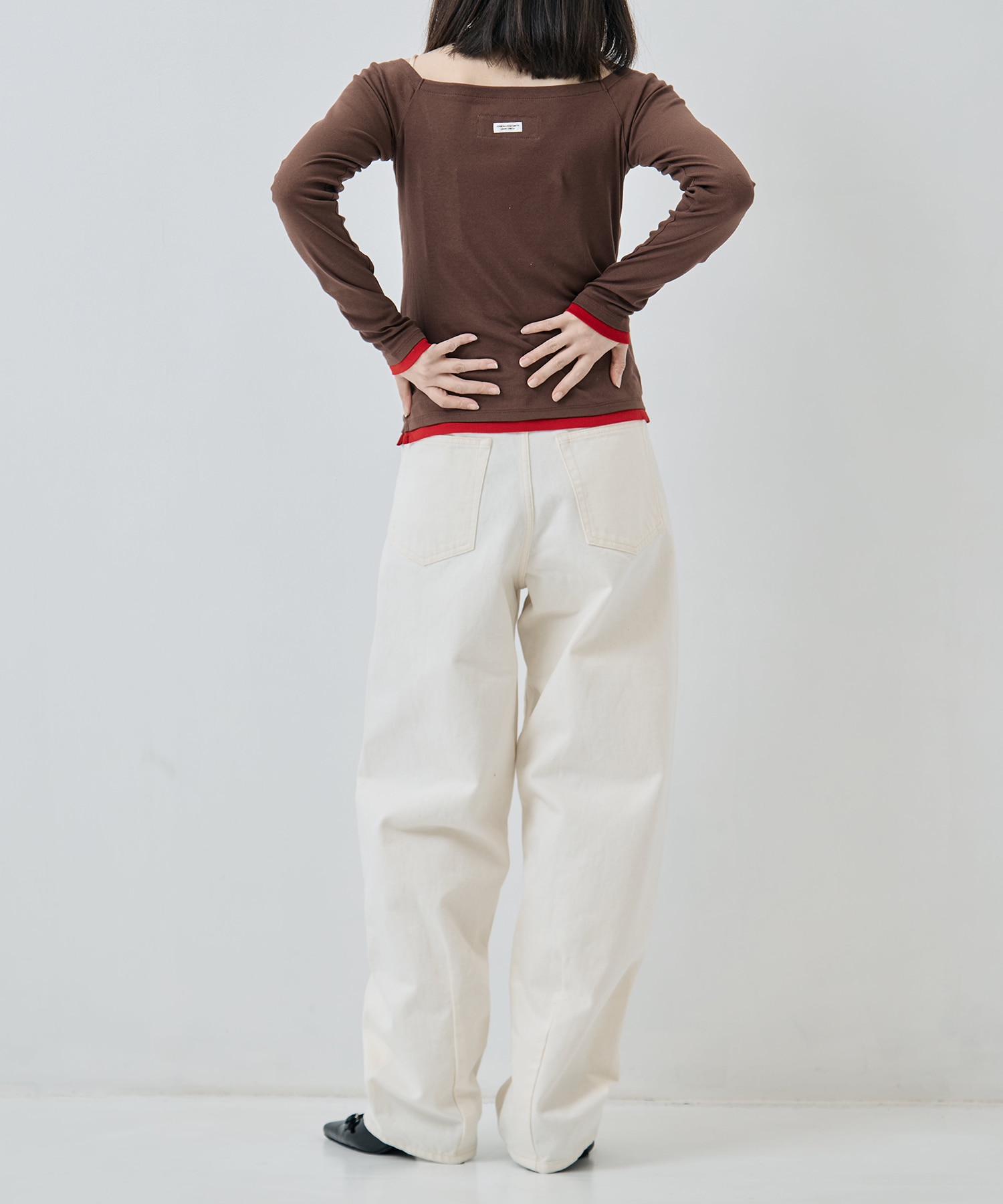 COTTON OFF SHOULDER LAYERED PULLOVER JANE SMITH