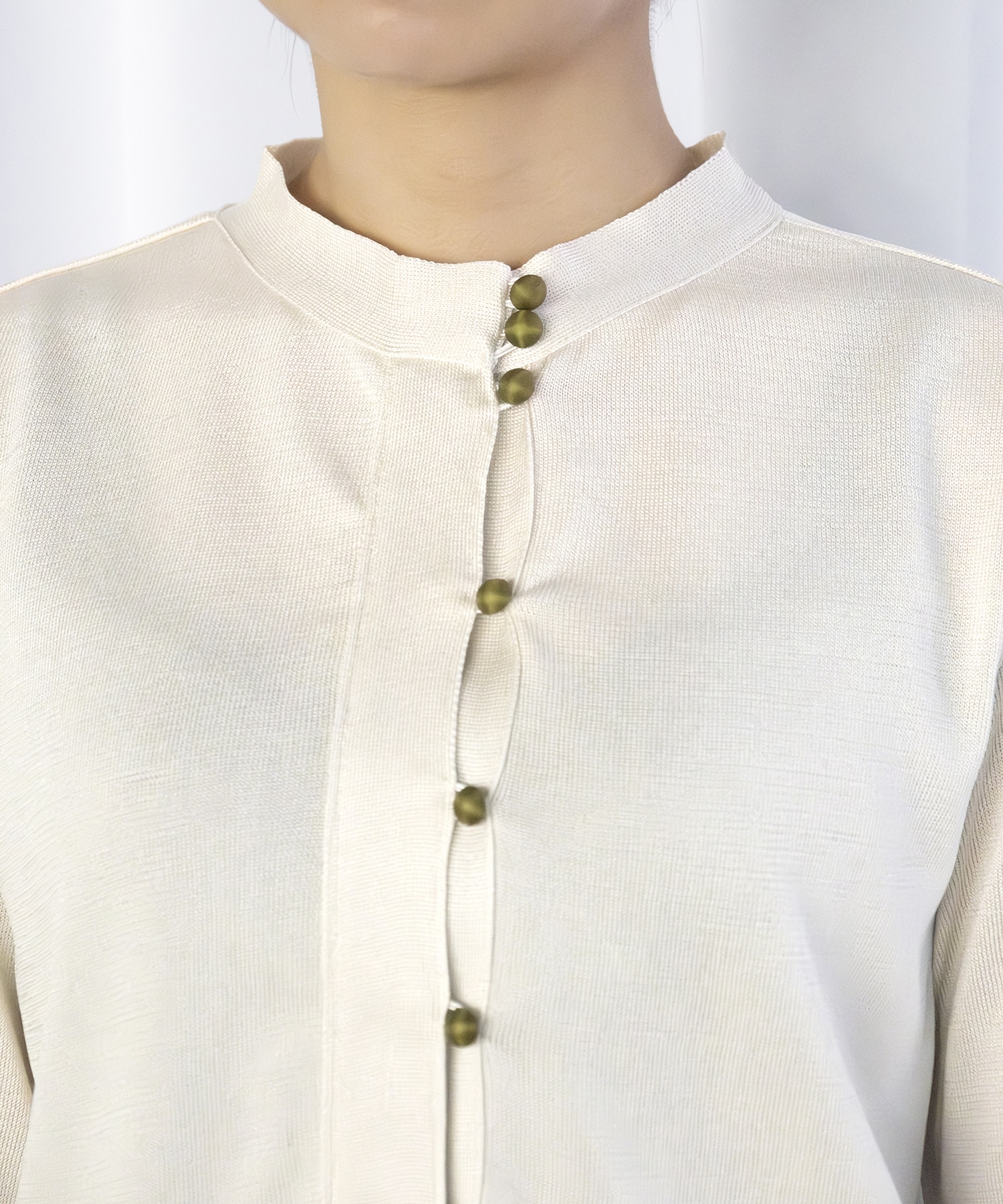 別注MULTI BUTTON KINT BLOUSE TAN