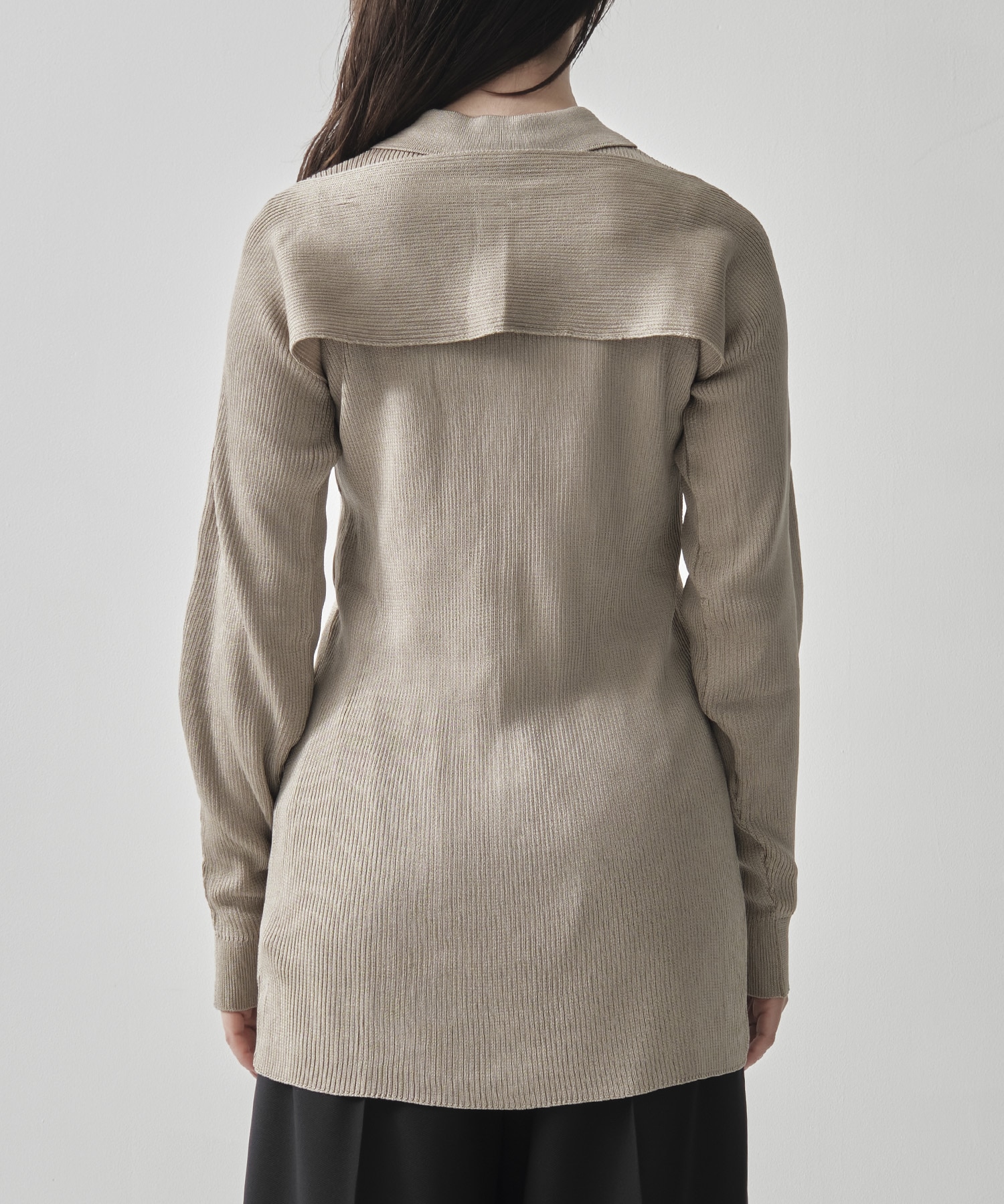 2-PIECE RIBBED CARDIGAN TAN