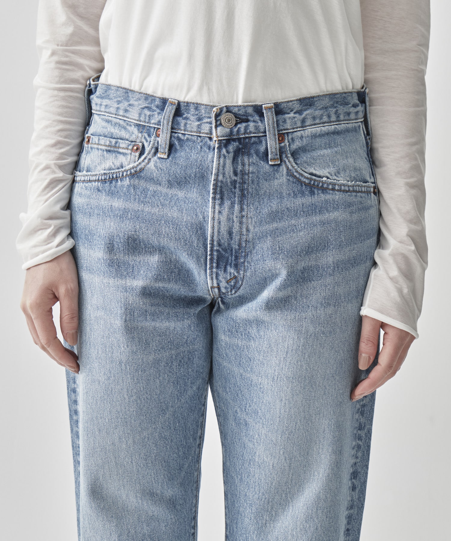 SHORT LENGTH 105 90s DENIM SKY BLUE/ZIPPER FLY orSlow
