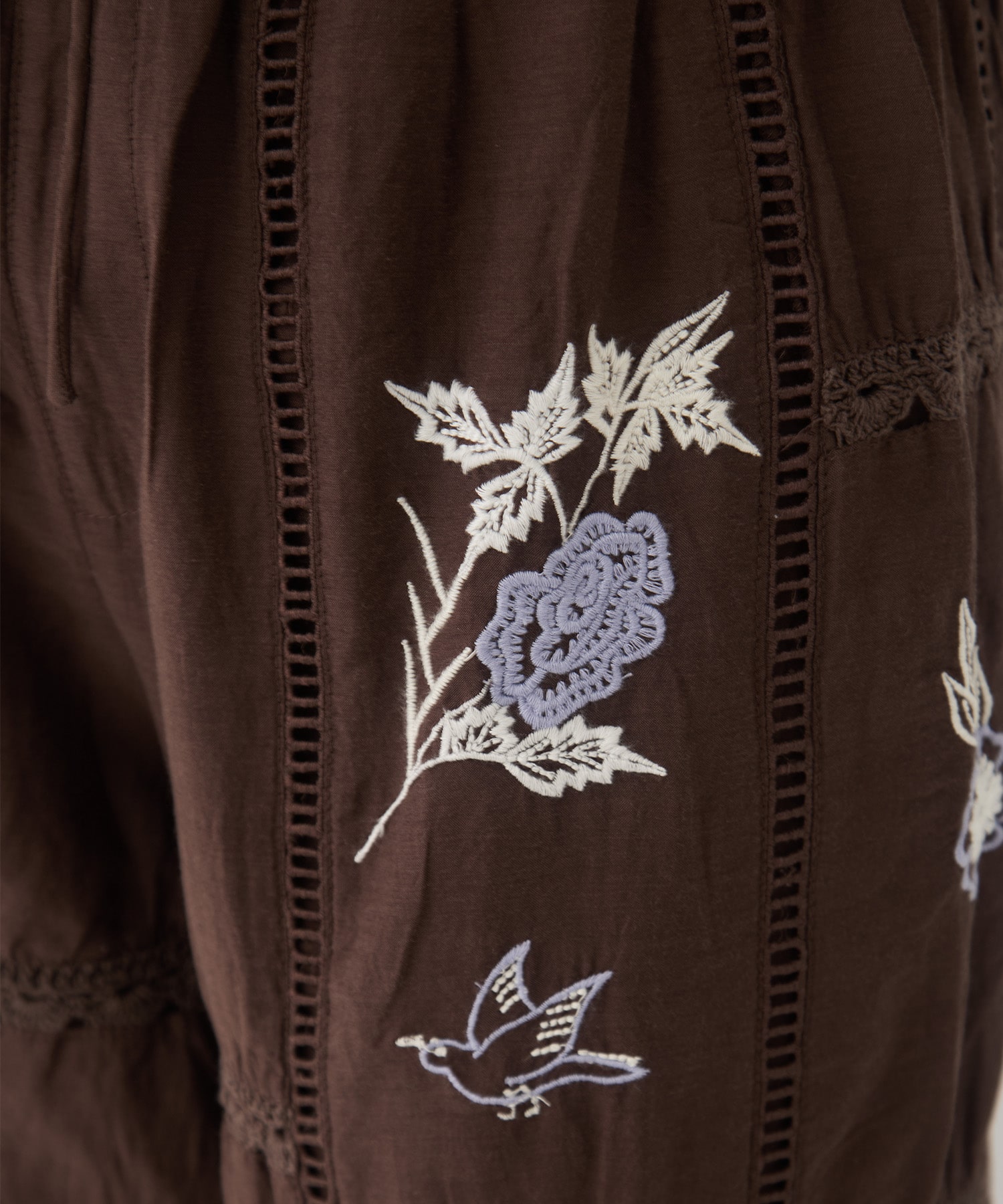 Embroidery Patchwork Trousers TODAYFUL