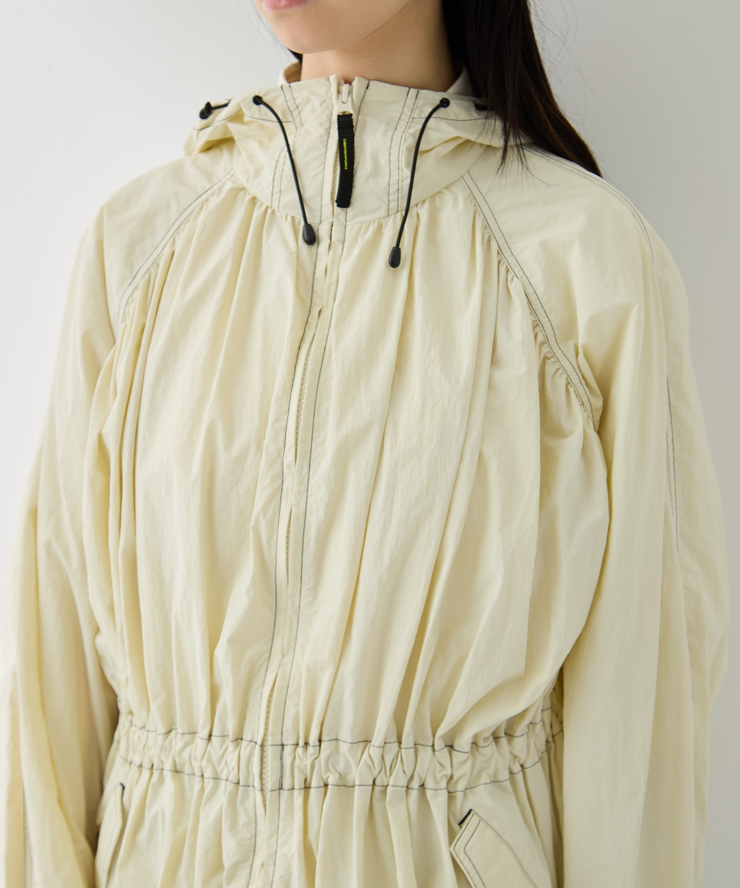 Nylon Gather Blouson TODAYFUL