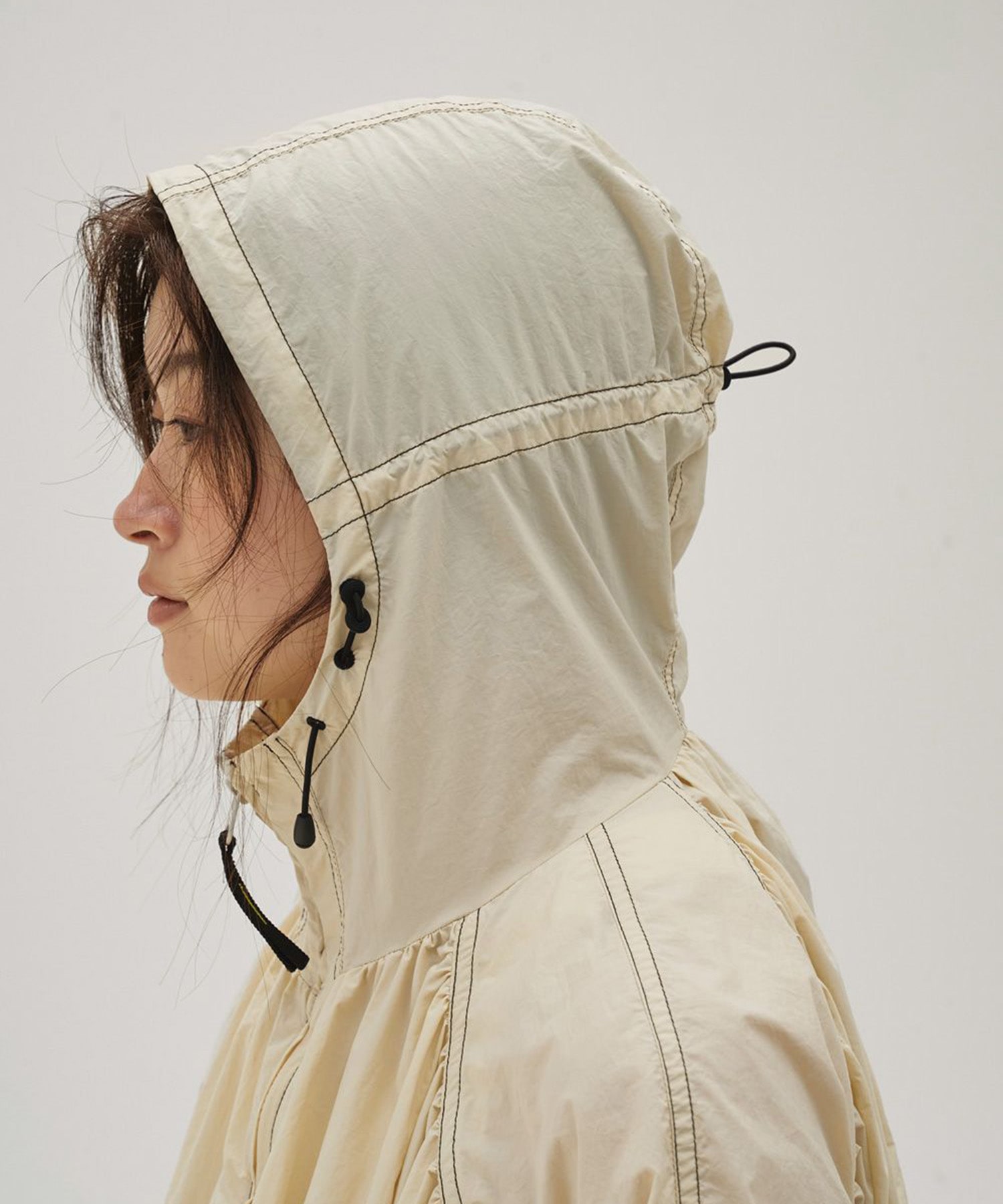 Nylon Gather Blouson TODAYFUL