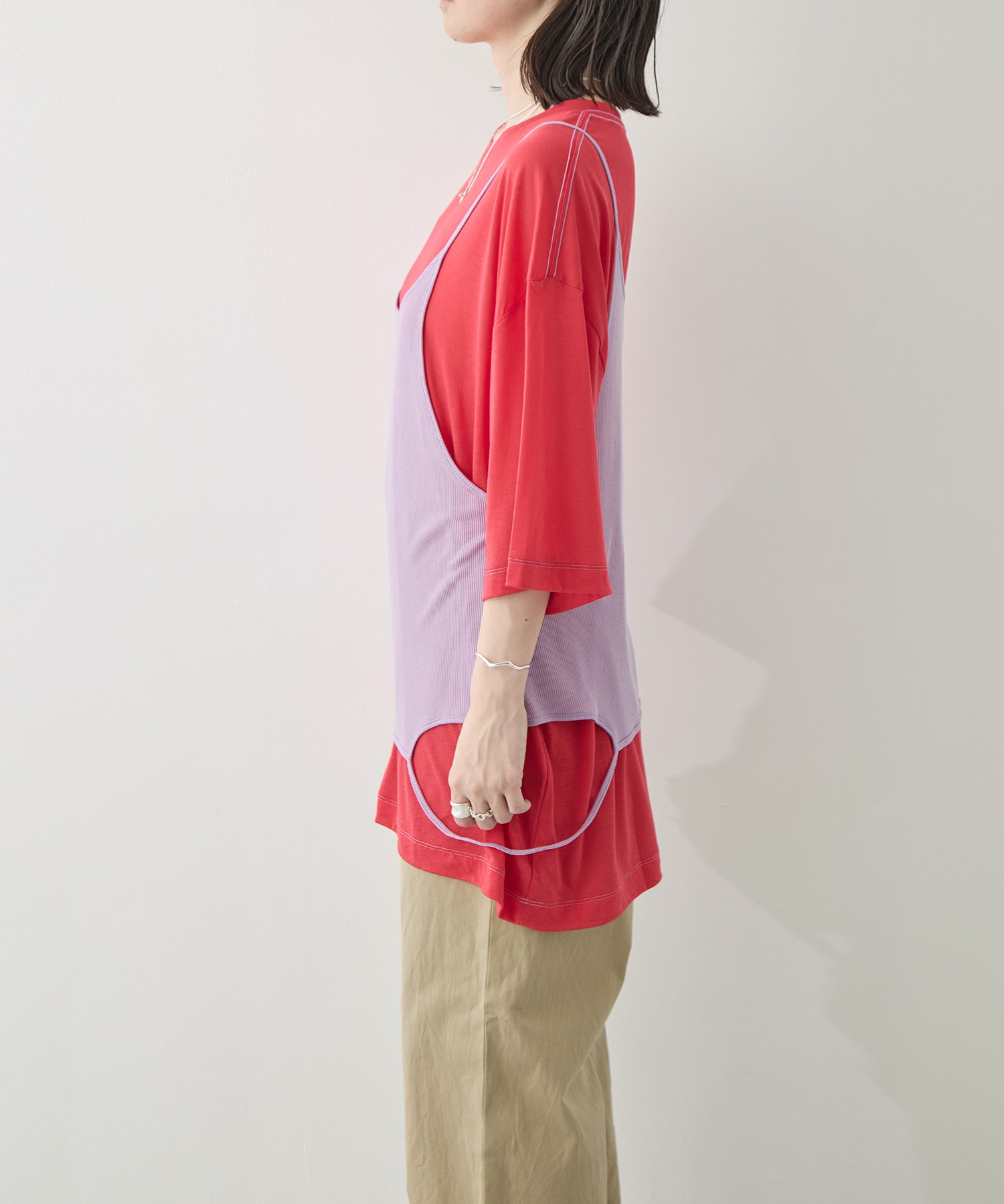 Camisole Top & Loose-fitting Tee - Unit Tops RhodolirioN