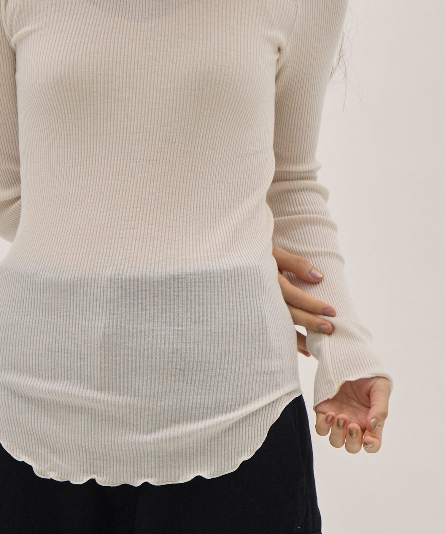 Wool rib LS PO HAKUJI