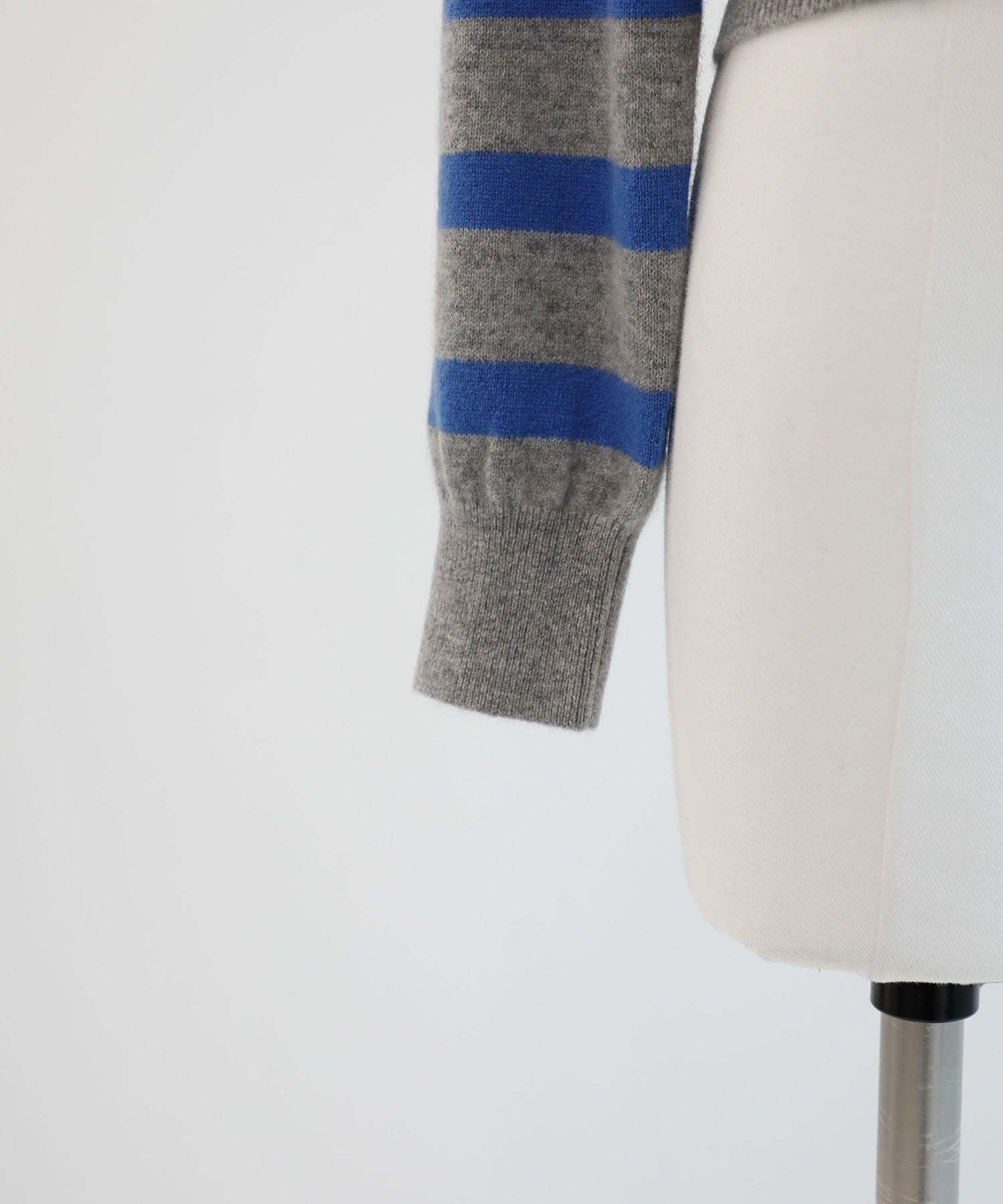 CASHMERE BORDER SKIPPER KNIT FUJI