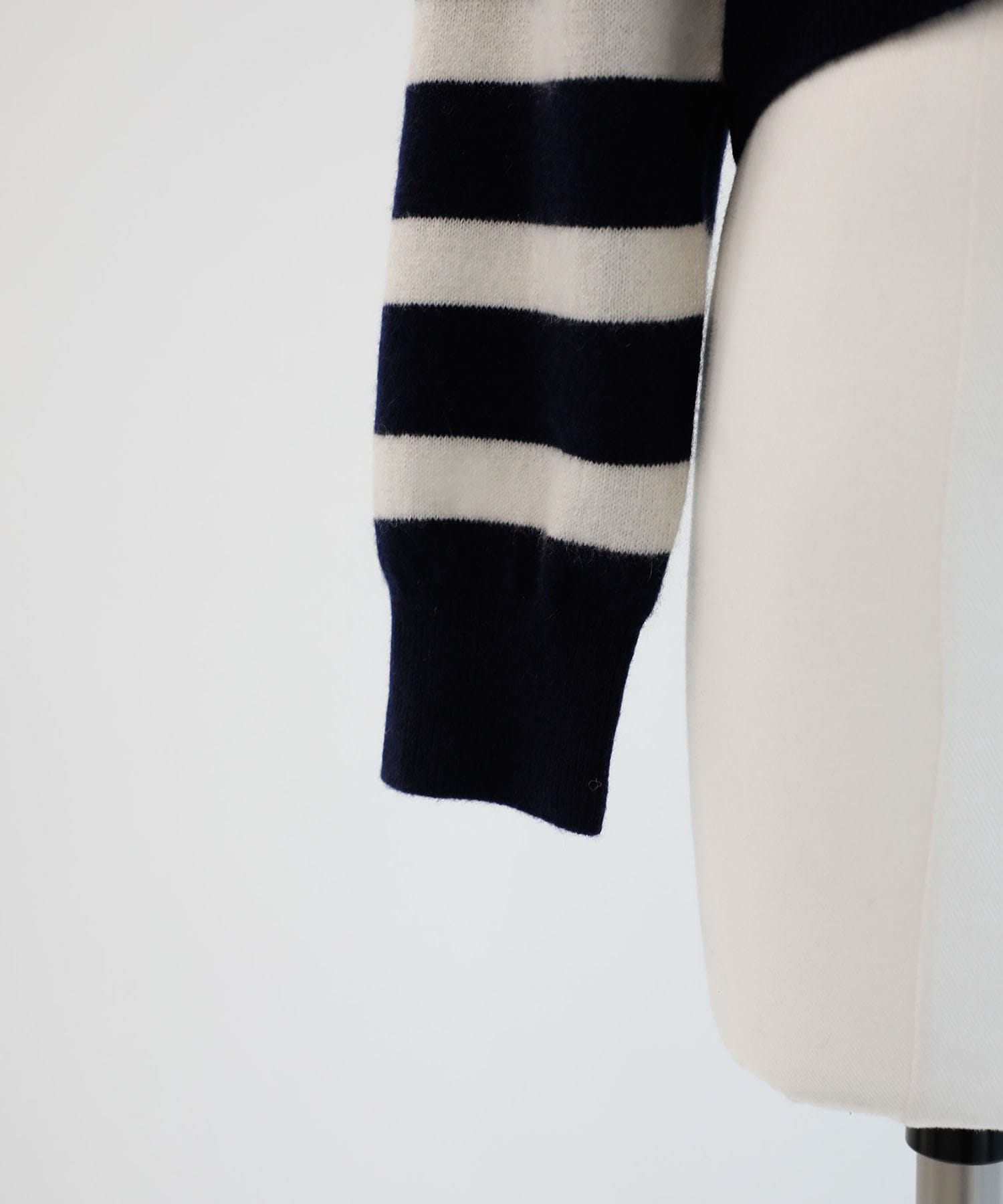 CASHMERE BORDER SKIPPER KNIT FUJI