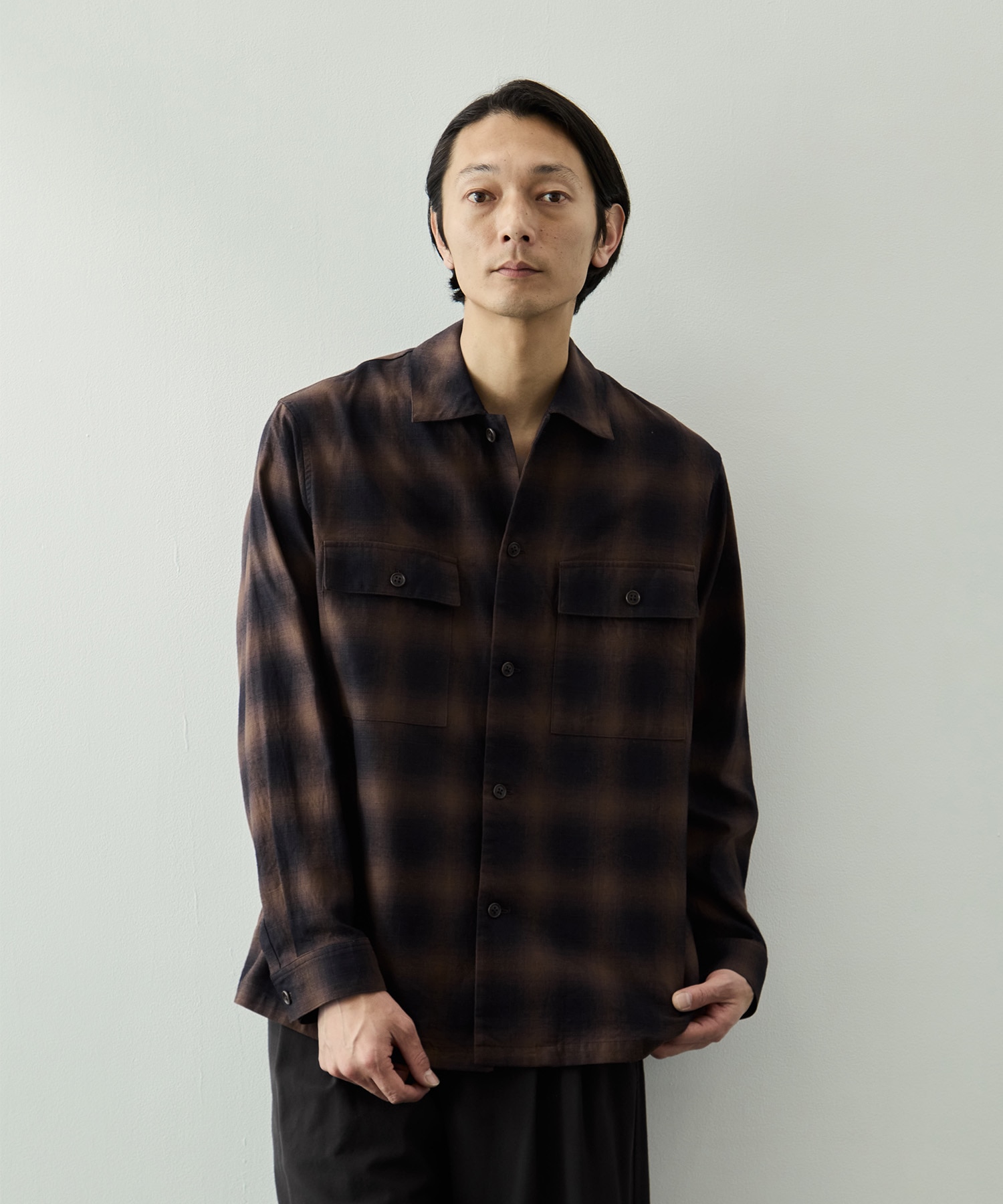 ロープインディゴオンブレCPOシャツ KEY TIMEZ