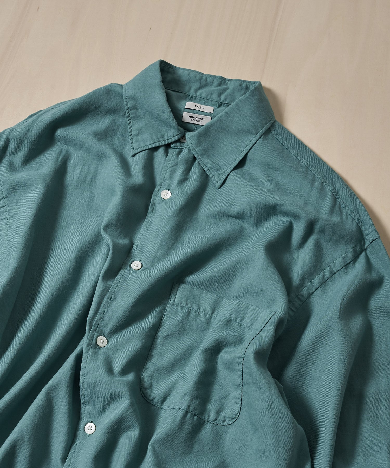 Cotton Silk Twill Garment-dyed Loosed Shirt YOKE