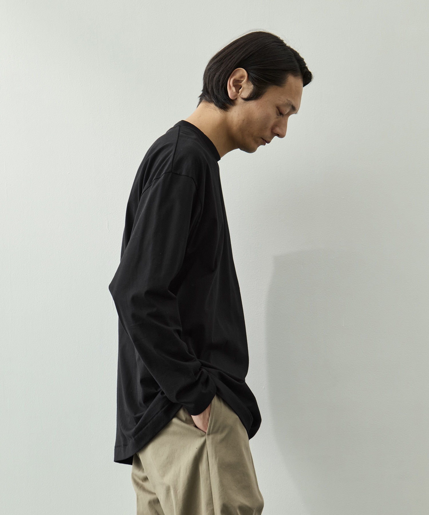SUVIN 60/2 OVERSIZED LONG SLEEVE T-SHIRT ATON
