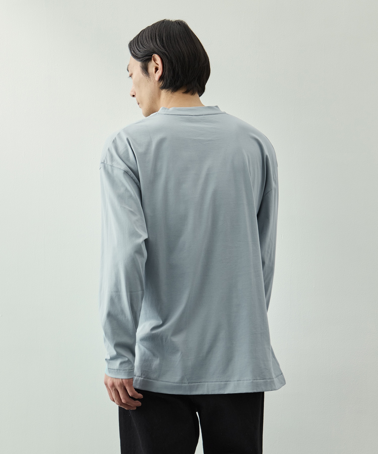 SUVIN 60/2 OVERSIZED LONG SLEEVE T-SHIRT ATON