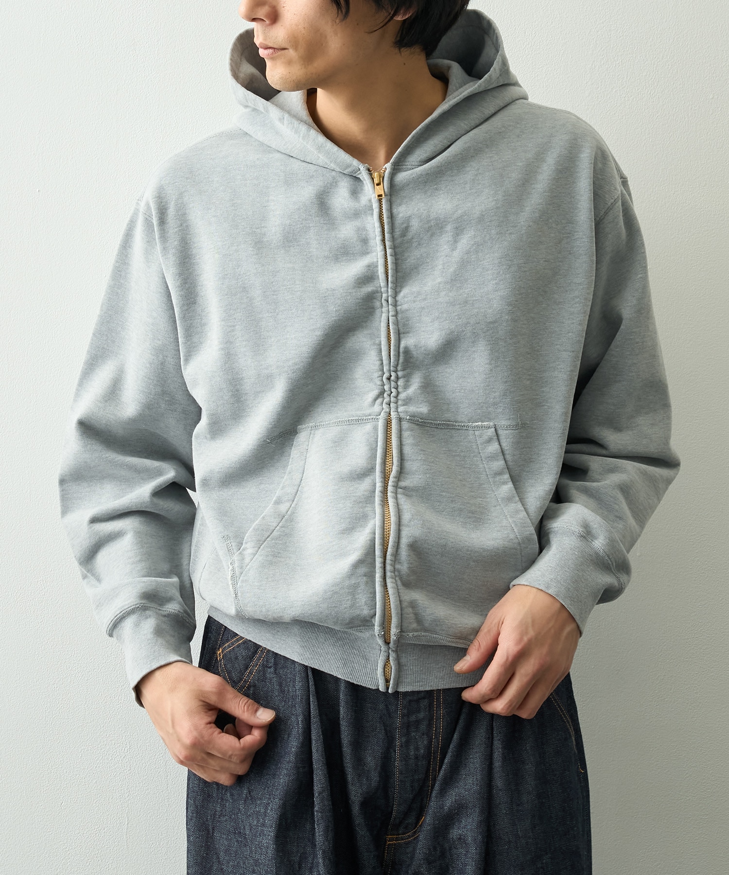 SP加工裏毛ZIPパーカー New Fit REMI RELIEF
