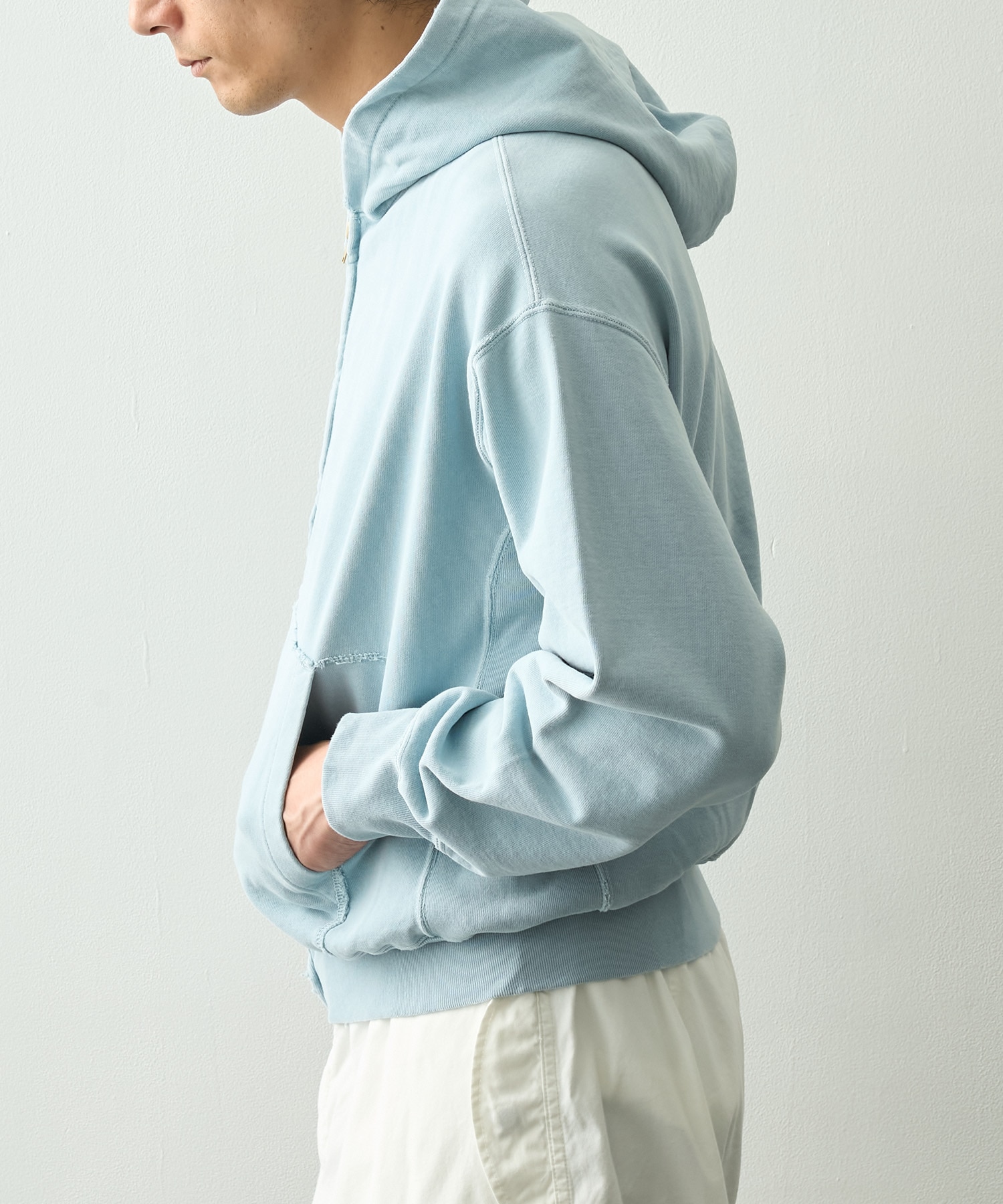 SP加工裏毛ZIPパーカー New Fit REMI RELIEF