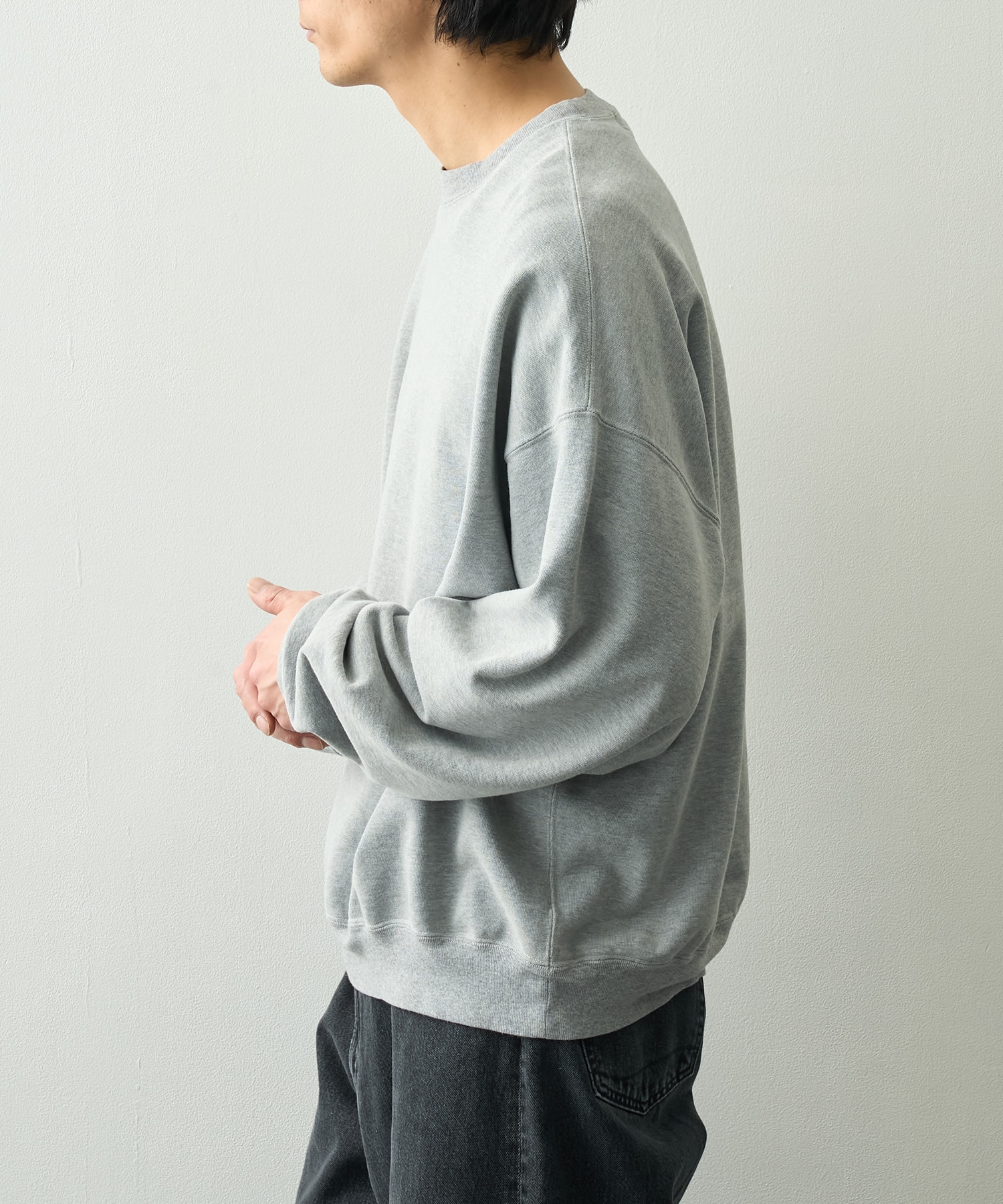 SP加工裏毛BIGサイズクルー REMI RELIEF