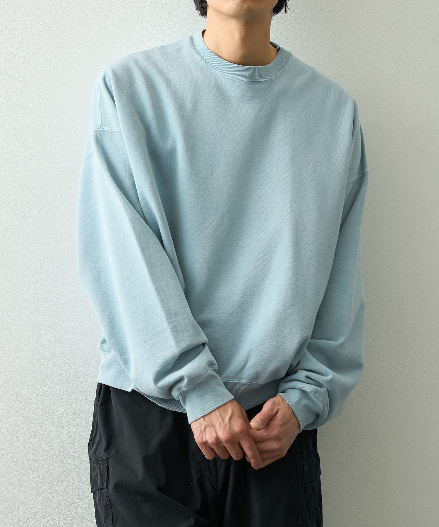 SP加工裏毛BIGサイズクルー REMI RELIEF