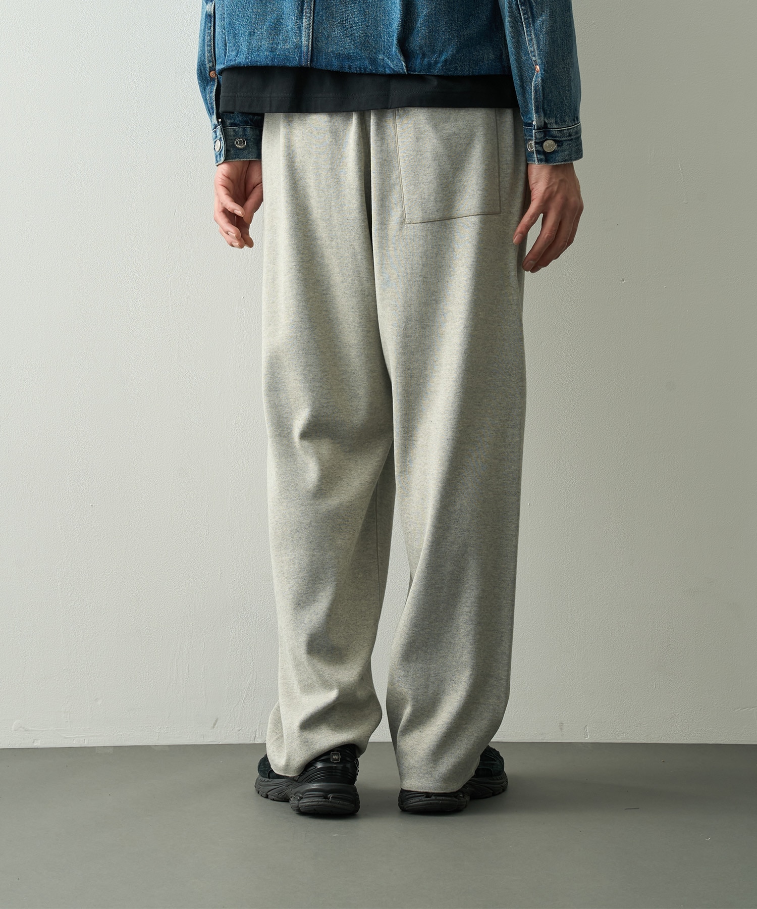 High Wet Rib Straight Easy Pants GOOD PEOPLE GOOD STITCHING GOOD PRODUCT