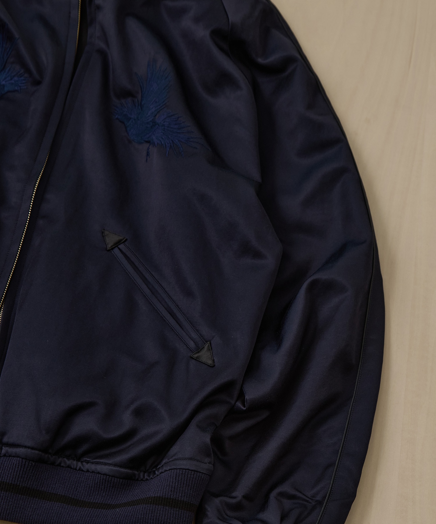 SATIN SOUVENIR JACKET MOMOTARO JEANS