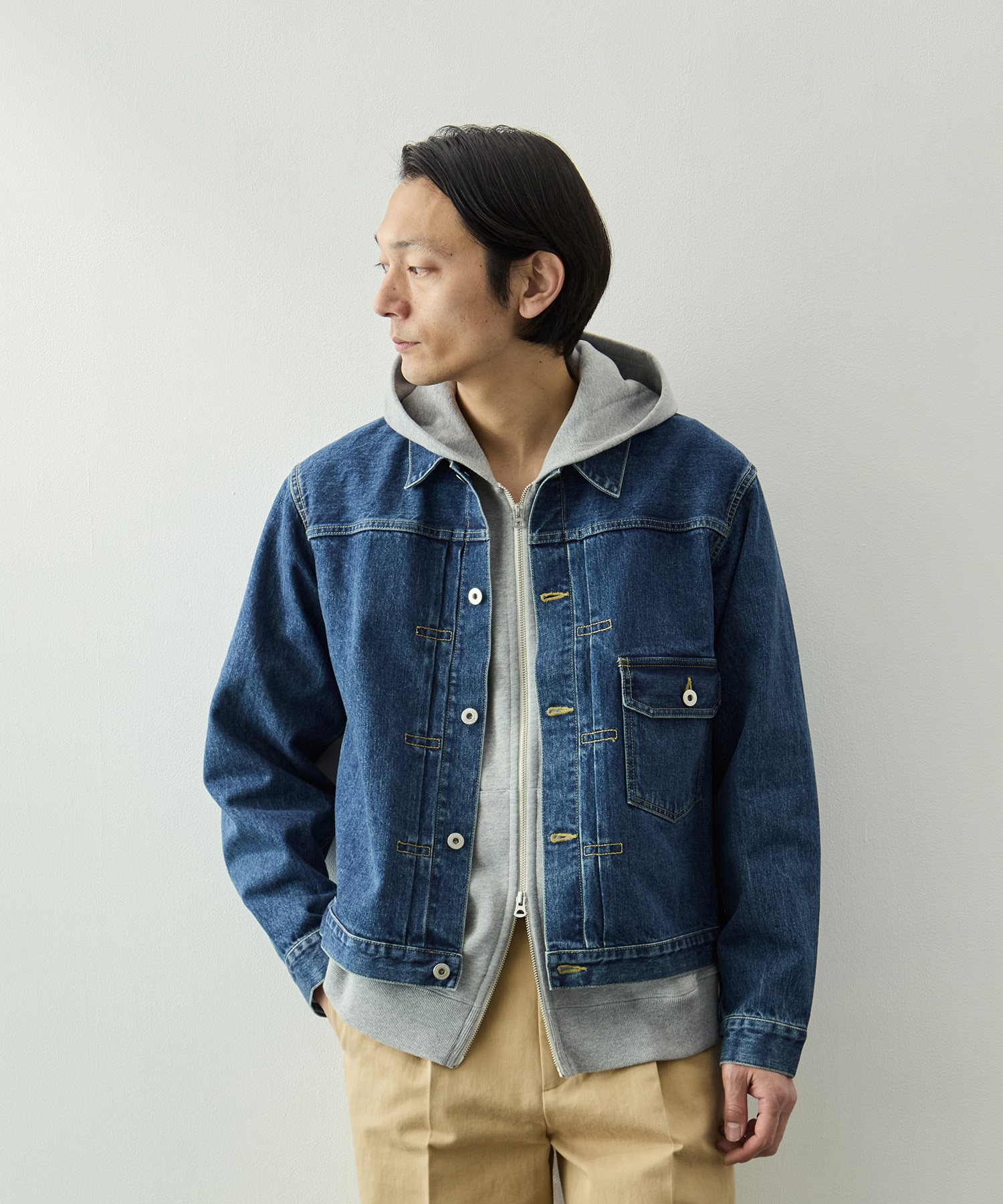 ヴィンテージスラブデニムジャケット KEY TIMEZ
