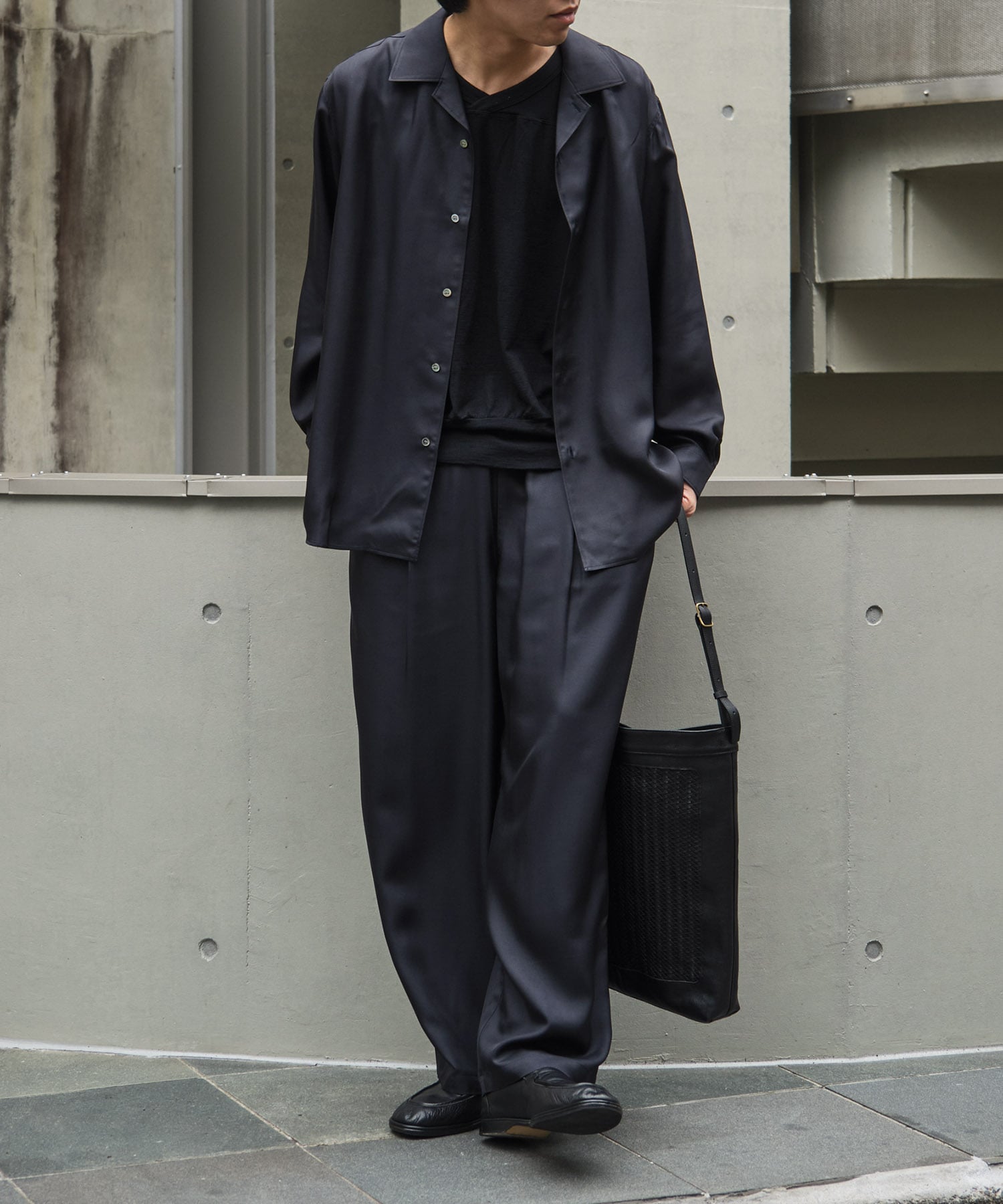 VACANCES / WASHABLE MATTE SILK LS SHIRT BODHI