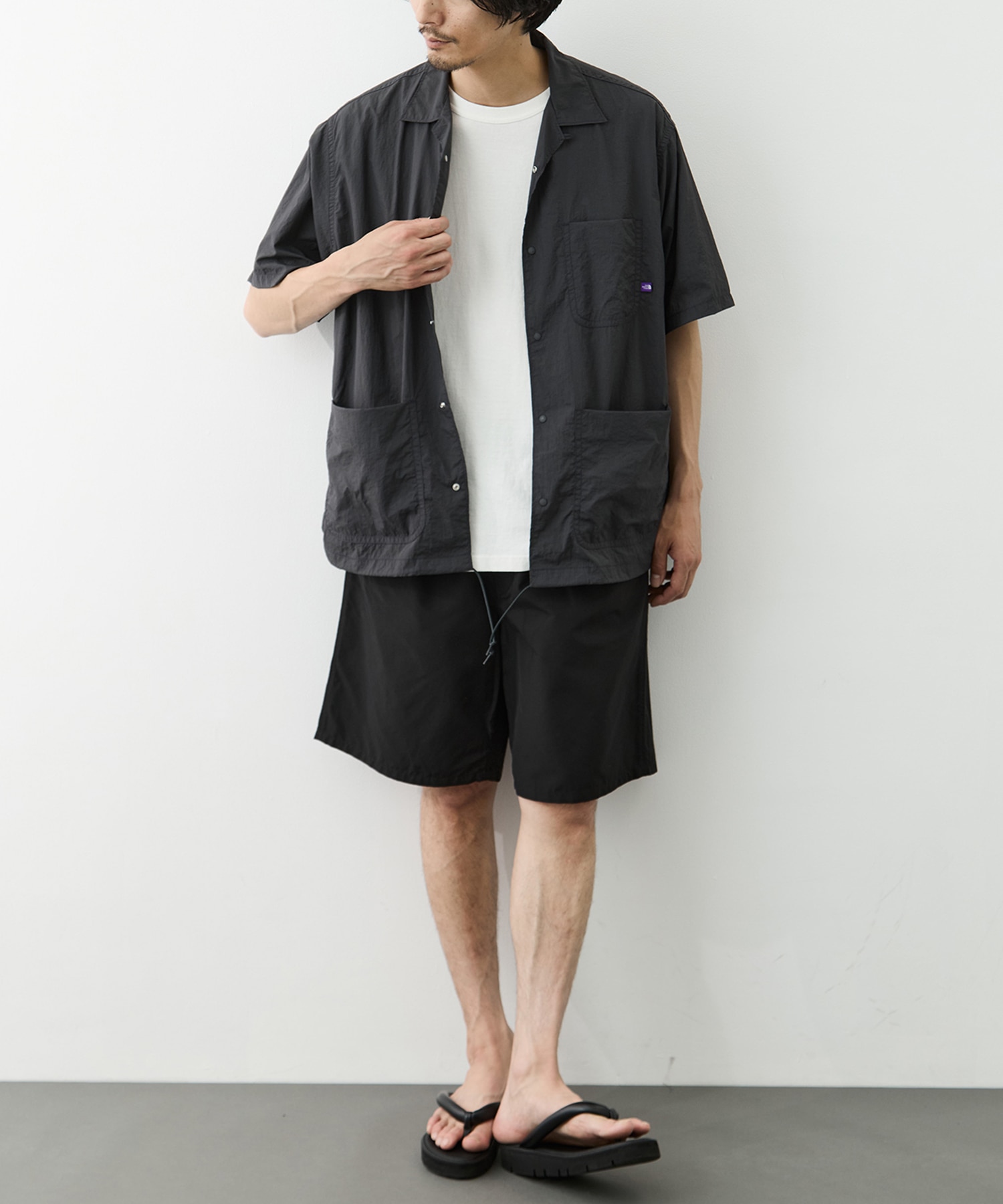 Nylon Taffeta Field S/S Shirt THE NORTH FACE Purple Label