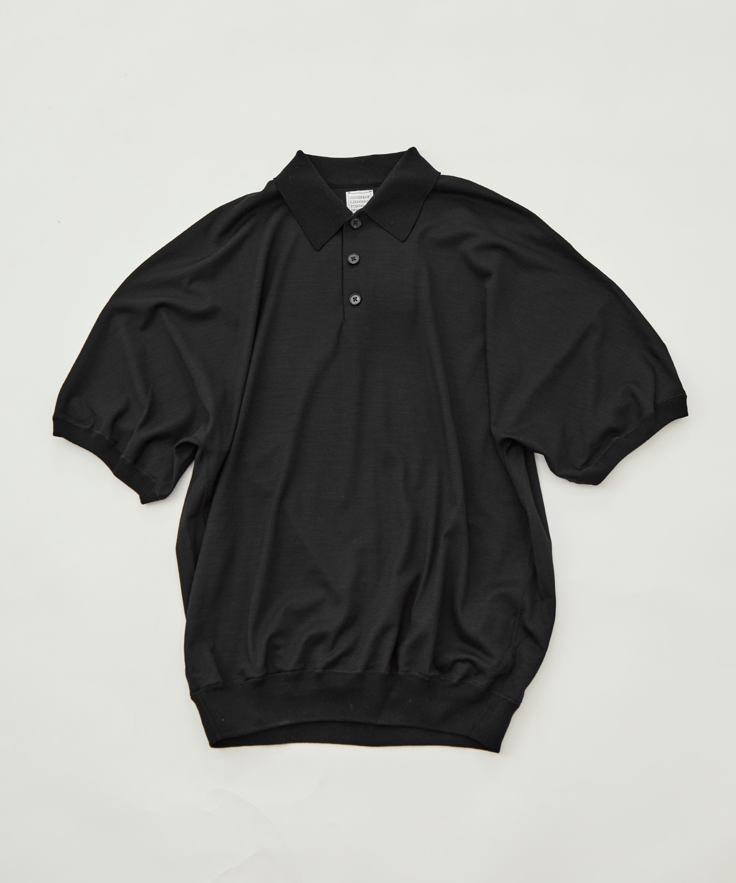 Knit Reduced Collar Half Sleeve Polo GOOD PEOPLE GOOD STITCHING GOOD PRODUCT