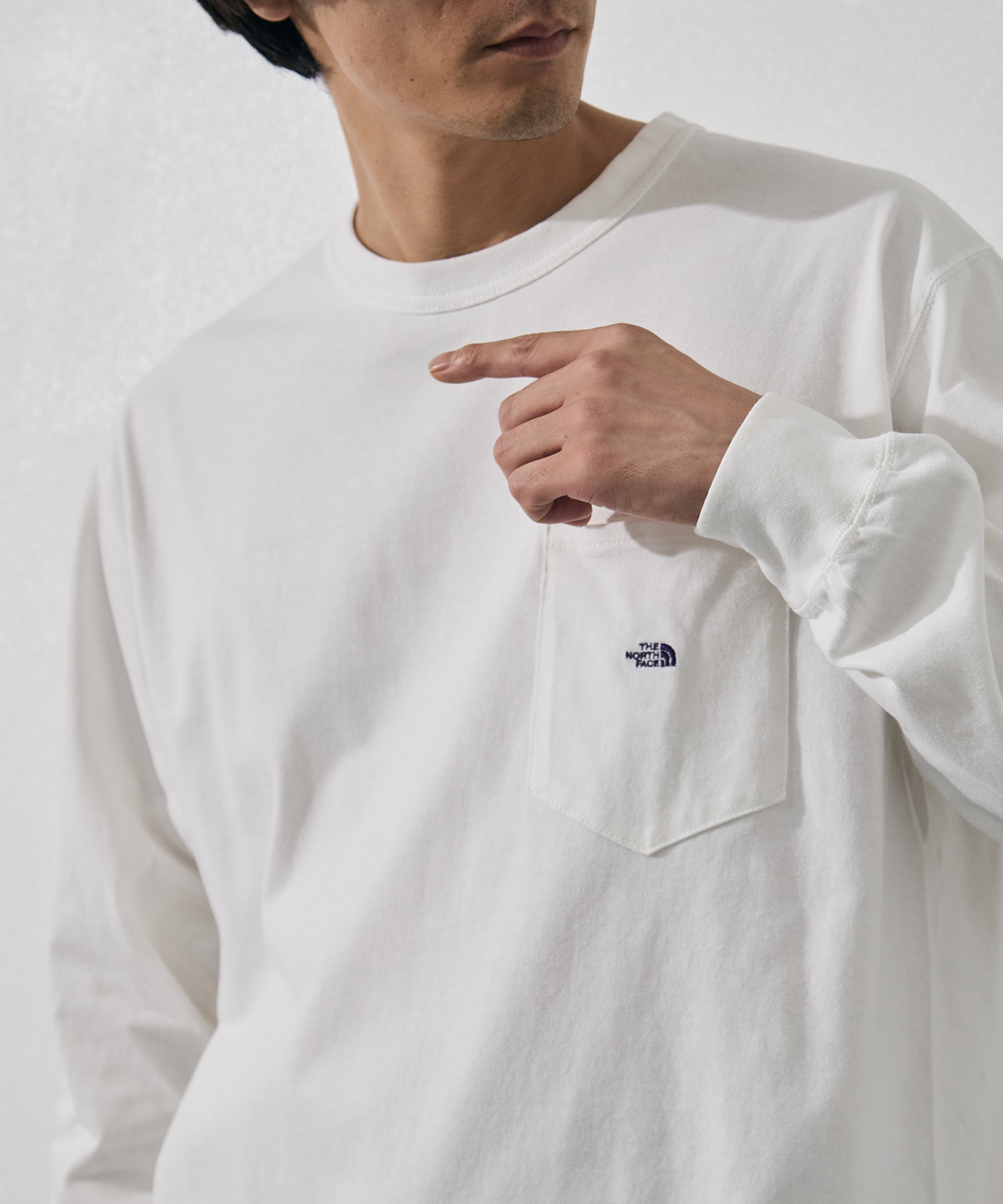 8oz Field Long Sleeve Pocket Tee THE NORTH FACE Purple Label