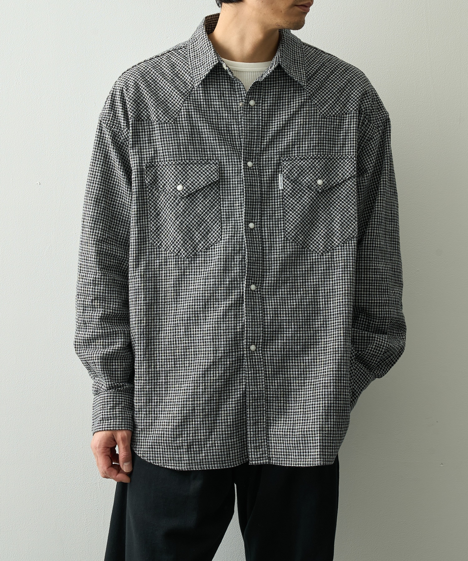 Dobby Gingham Check L/S Western Shirt COOTIE PRODUCTIONS
