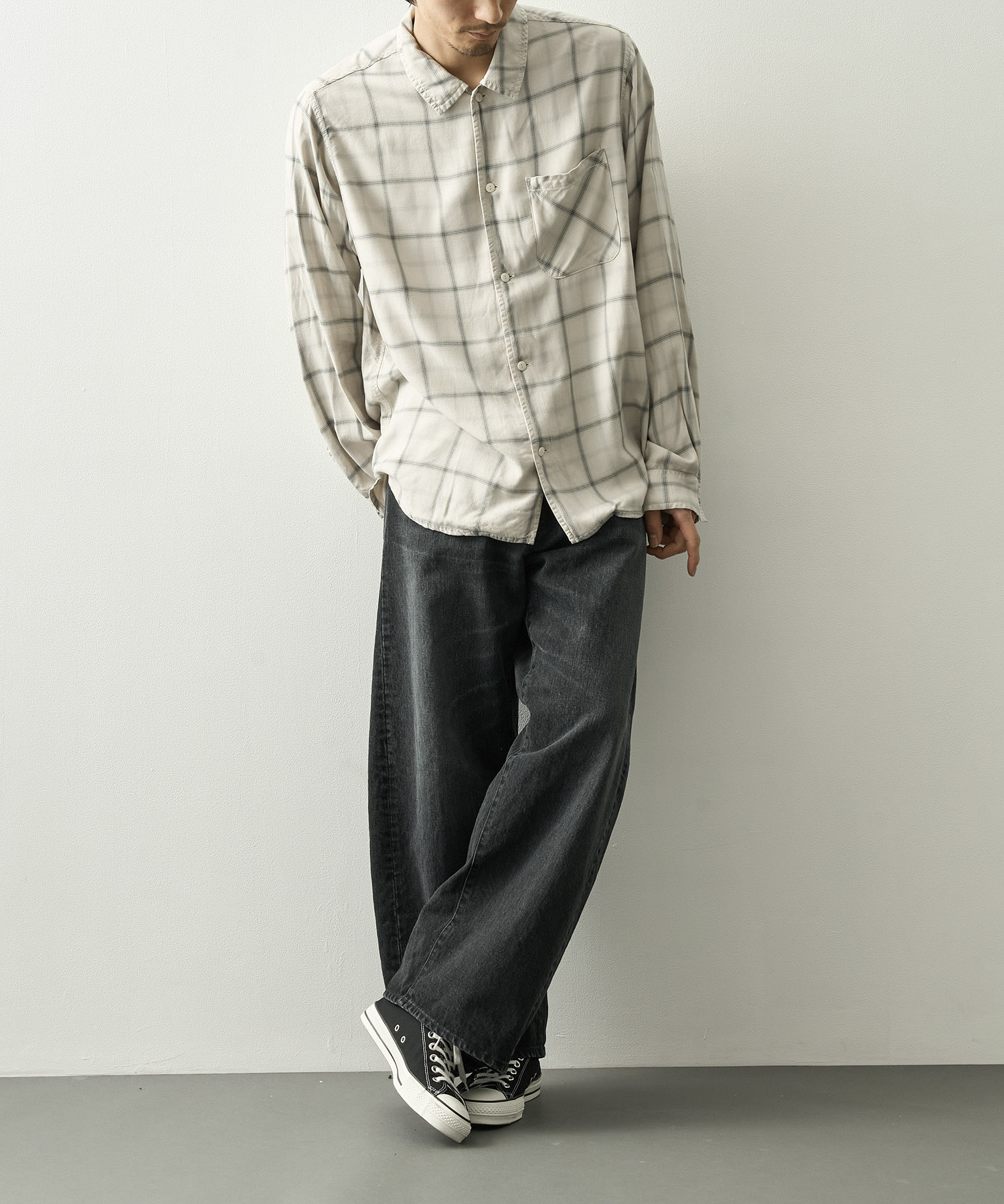 レーヨンツイルチェックシャツ REMI RELIEF