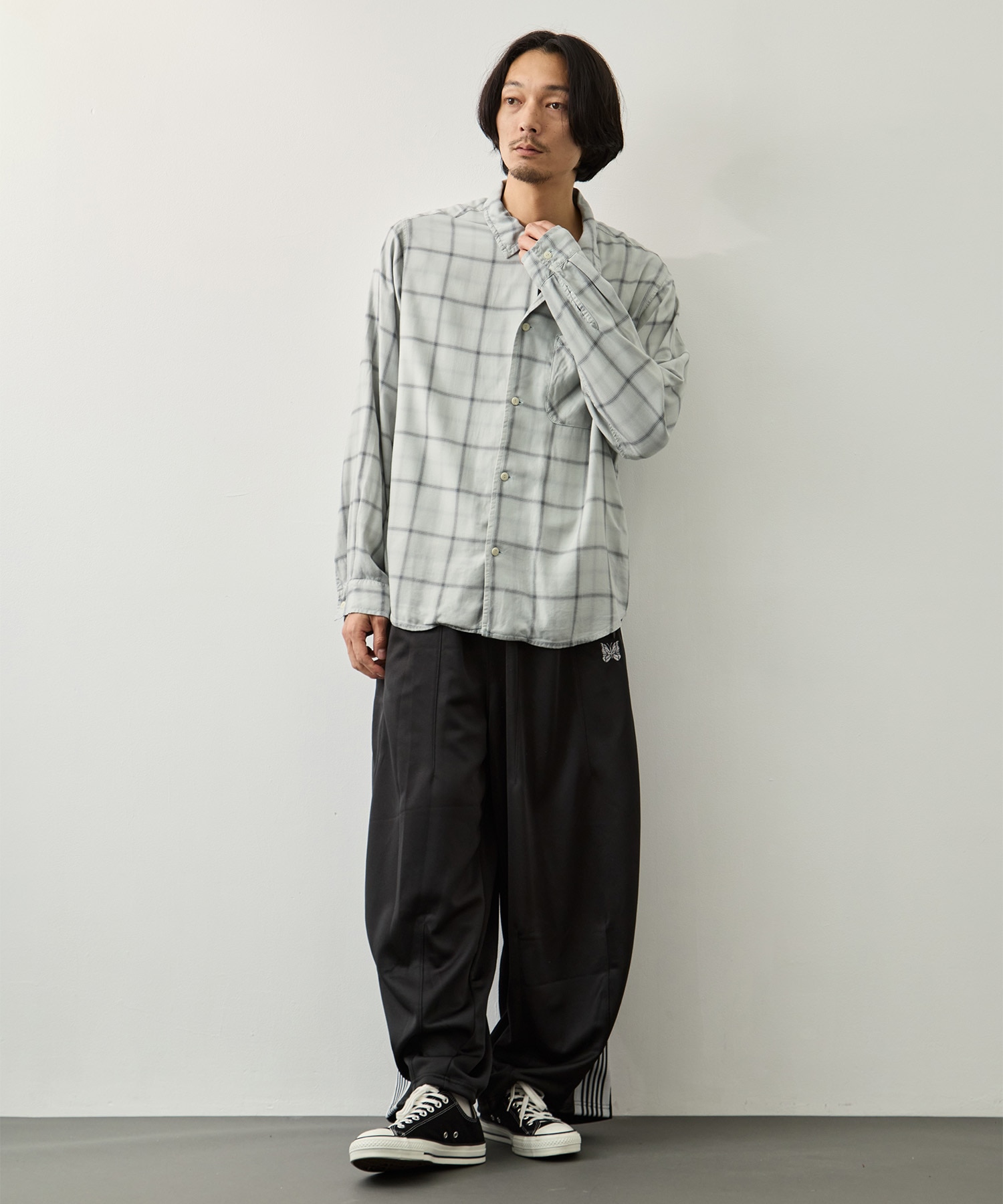 レーヨンツイルチェックシャツ REMI RELIEF