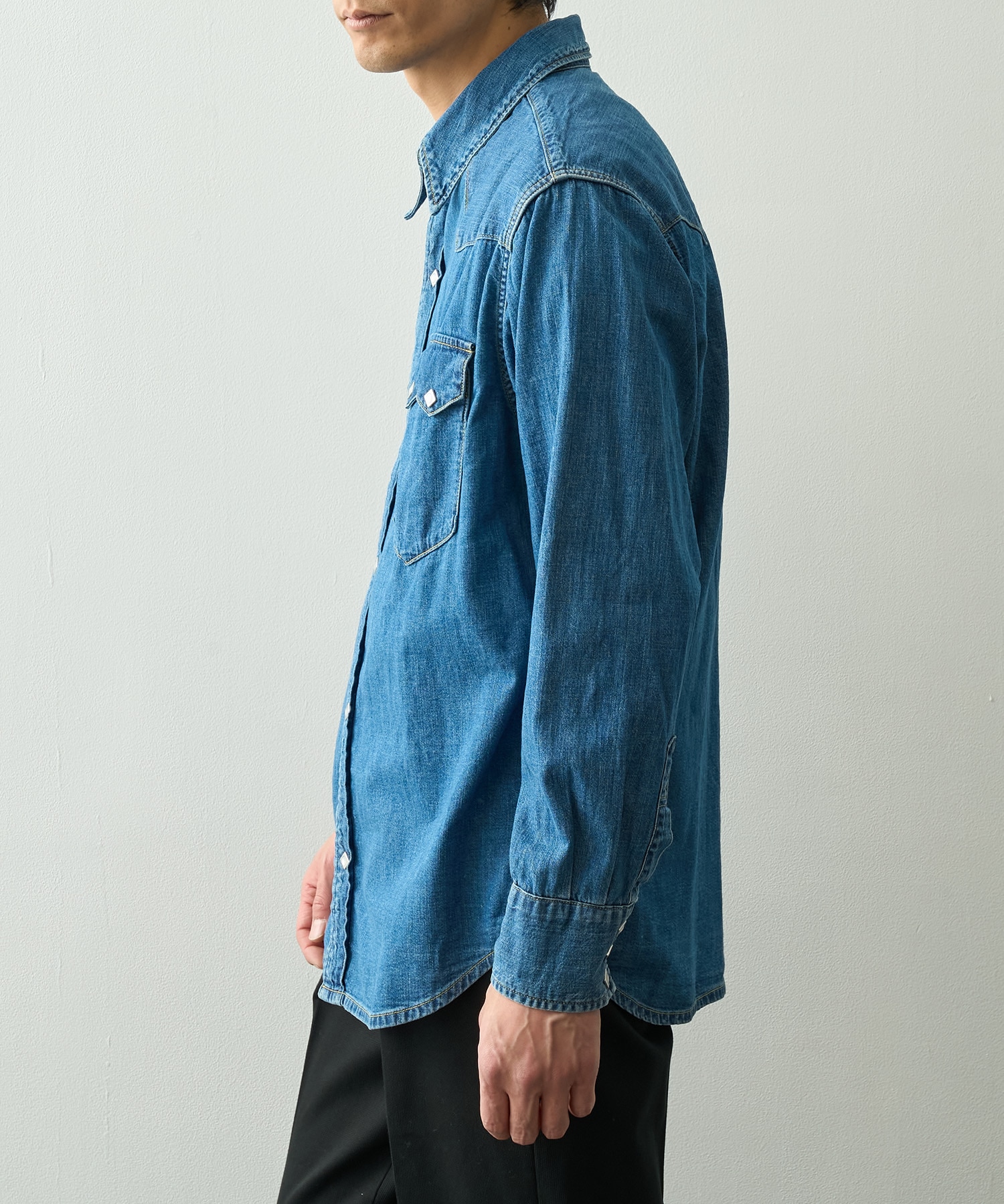 DENIM SHIRT H.WASH MASSES