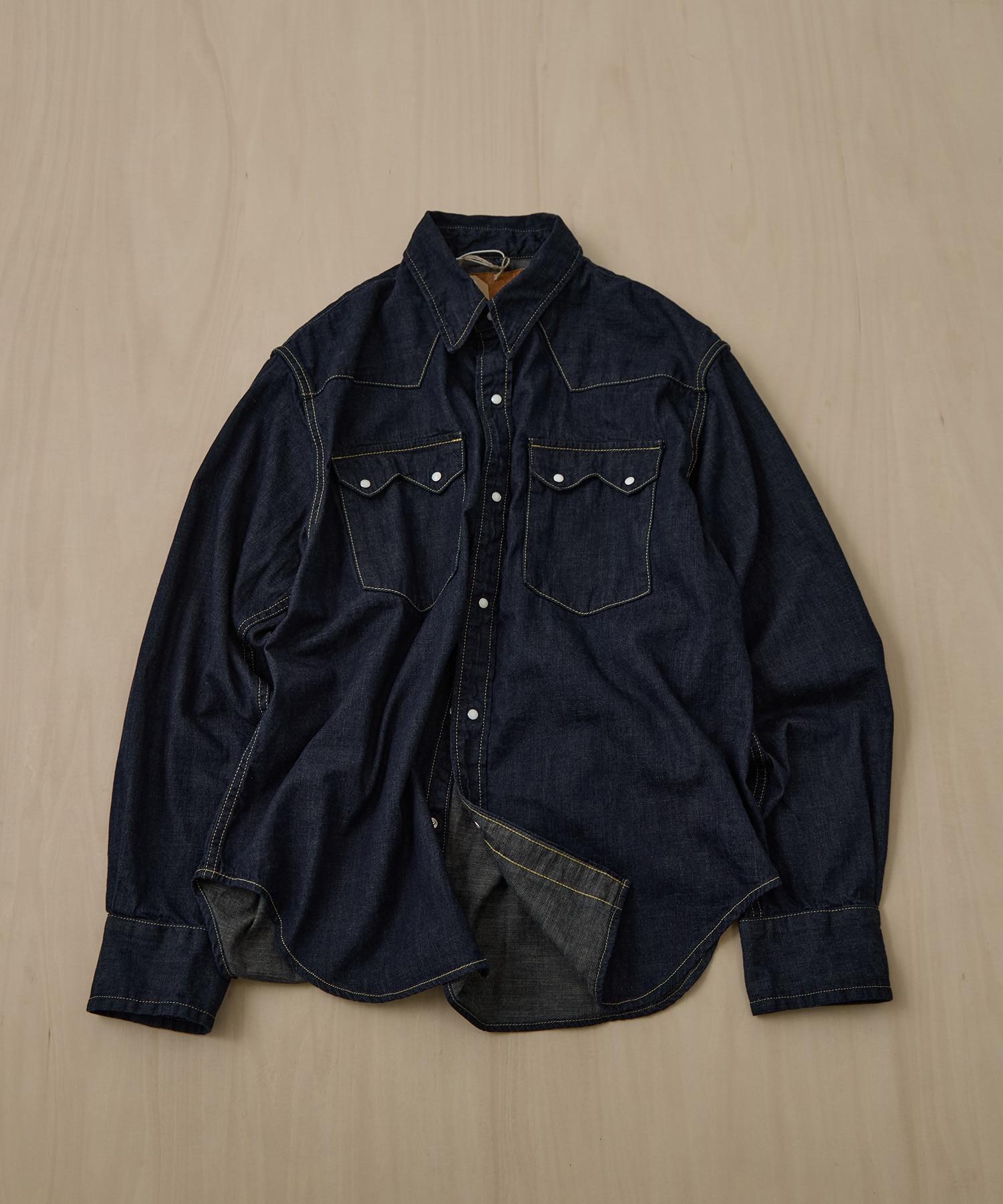 OW 8.5oz DENIM WESTERNSHIRT(ノコギリ型フラップ) REMI RELIEF