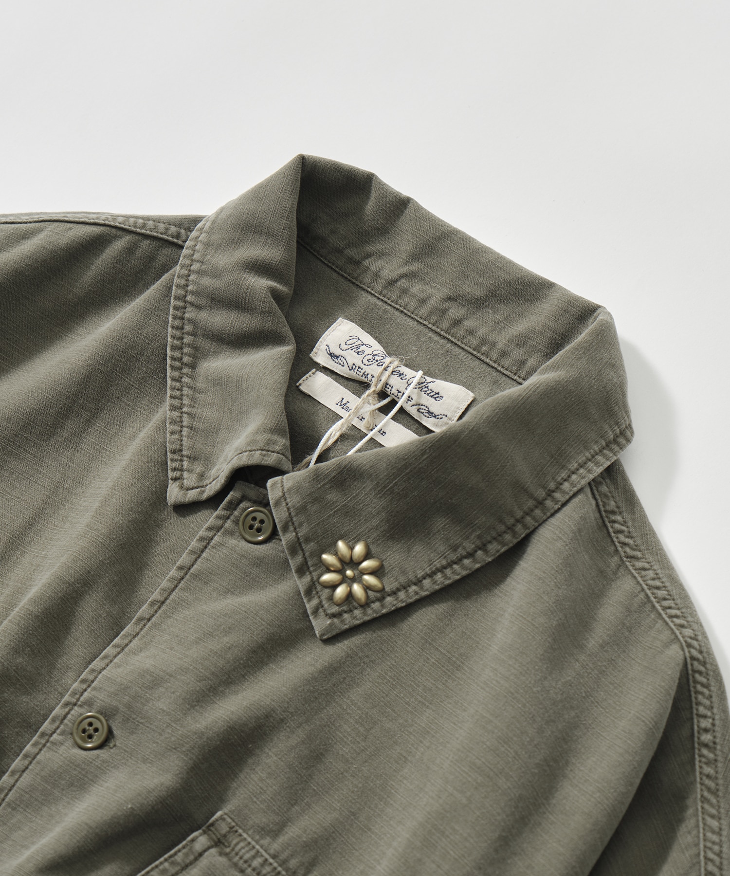 WIDE MILITARY S/S SHIRT(小花スタッズ) REMI RELIEF